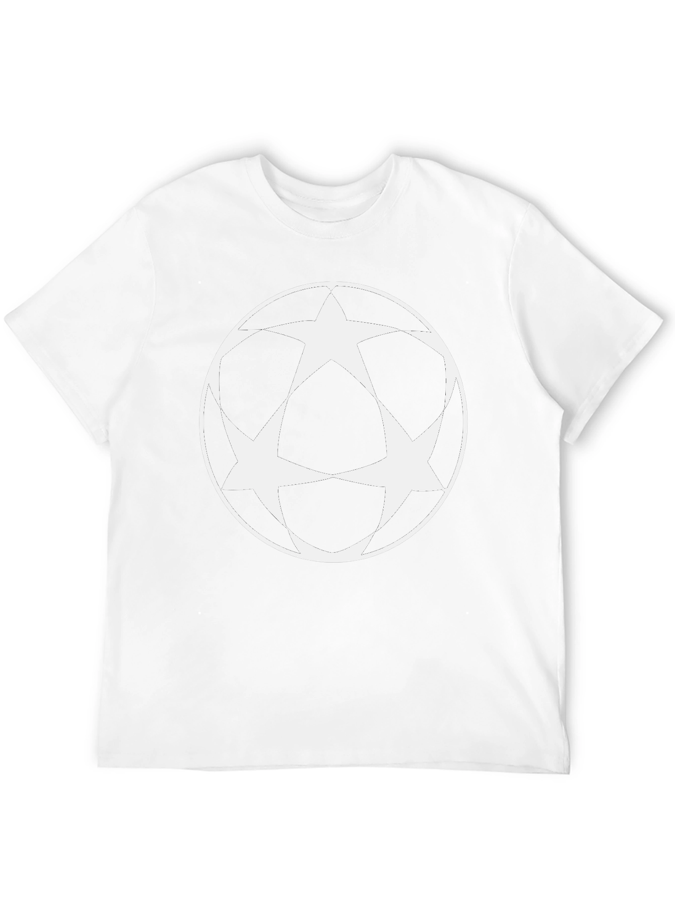 Geometric Star Circle Graphic Tee - Black