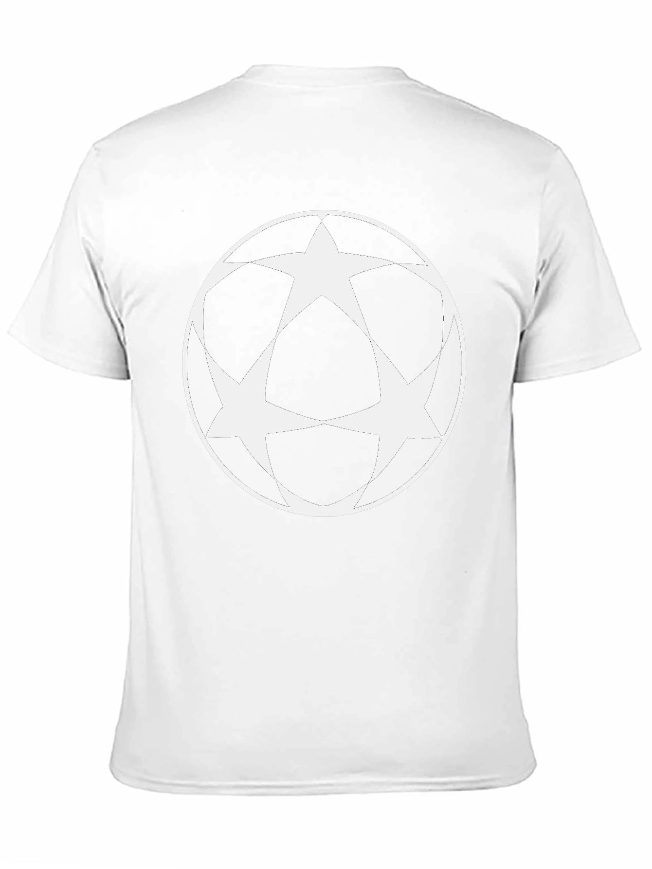 Geometric Star Circle Graphic Tee - Black