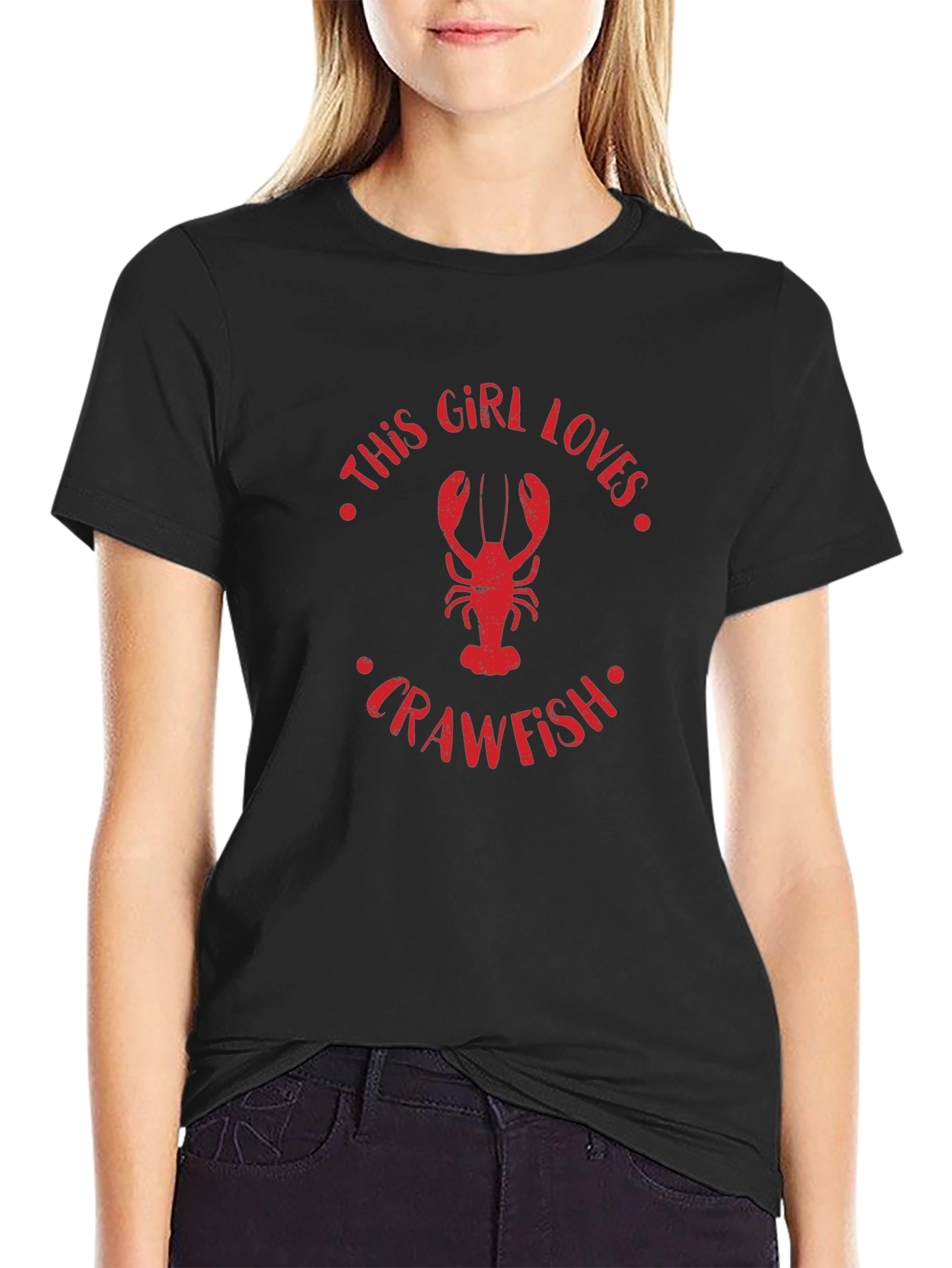 This Girl Loves Crawfish Graphic Tee