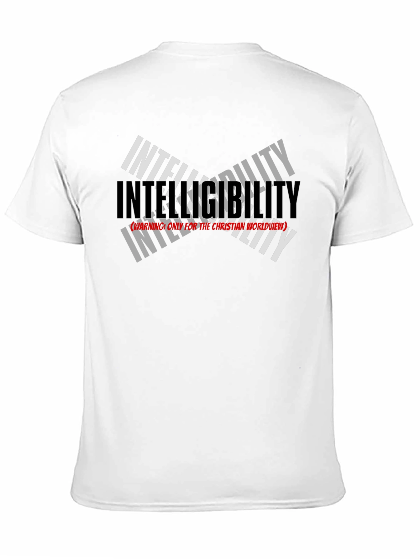 Intelligibility Christian Worldview Black Graphic Tee