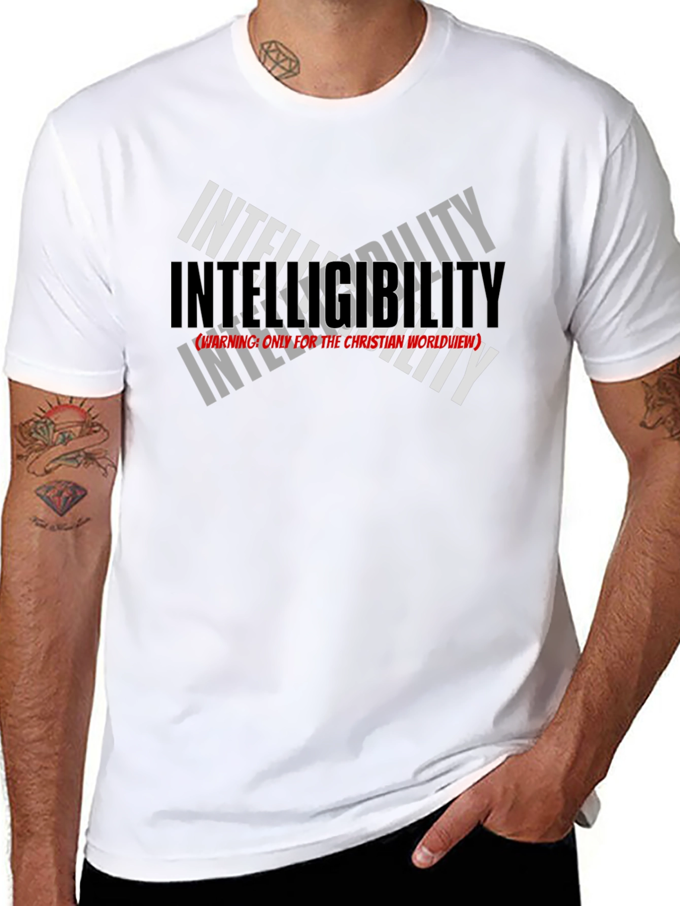 Intelligibility Christian Worldview Black Graphic Tee