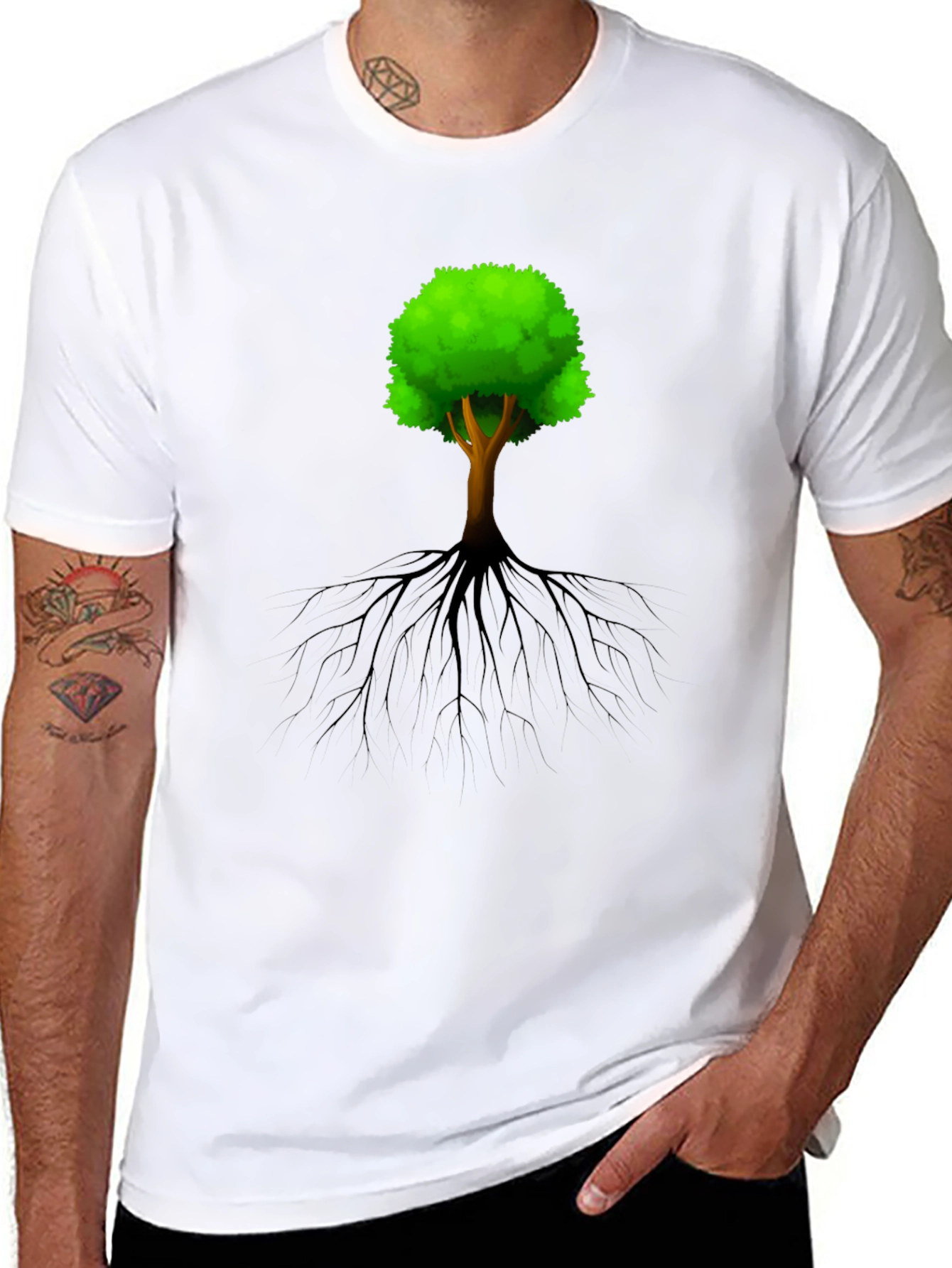 Arboreal Roots Graphic Tee - Nature Inspired Design