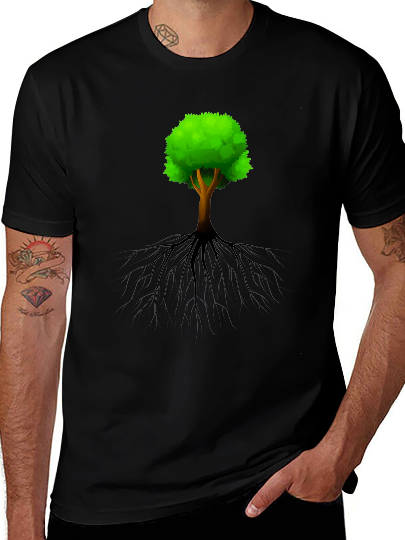 Arboreal Roots Graphic Tee - Nature Inspired Design
