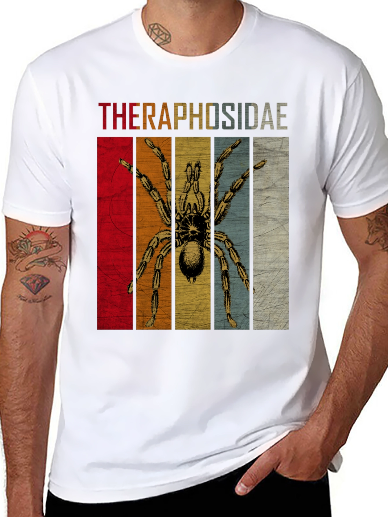 Theraphosidae Tarantula Retro T-Shirt