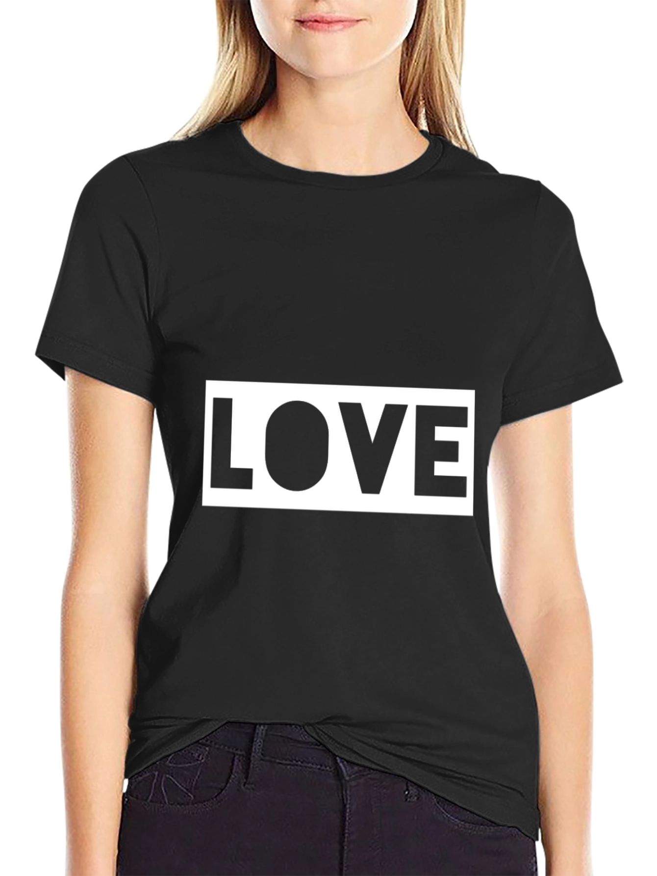 Love Graphic Tee - Stylish Black Cotton T-Shirt