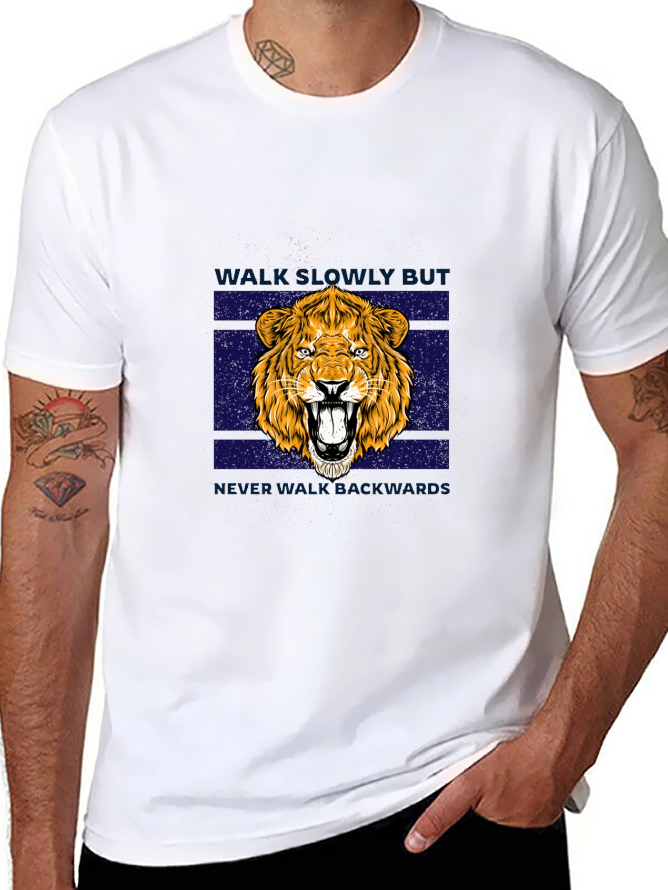 Walk Slowly Lion Graphic Tee