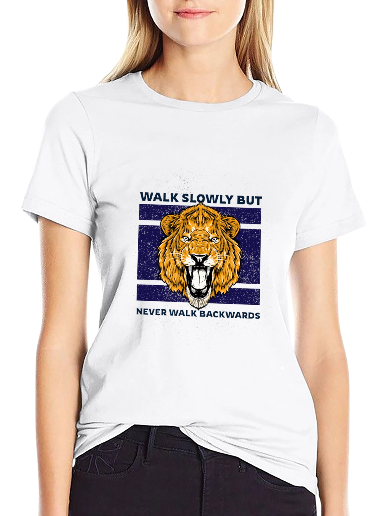 Walk Slowly Lion Graphic Tee