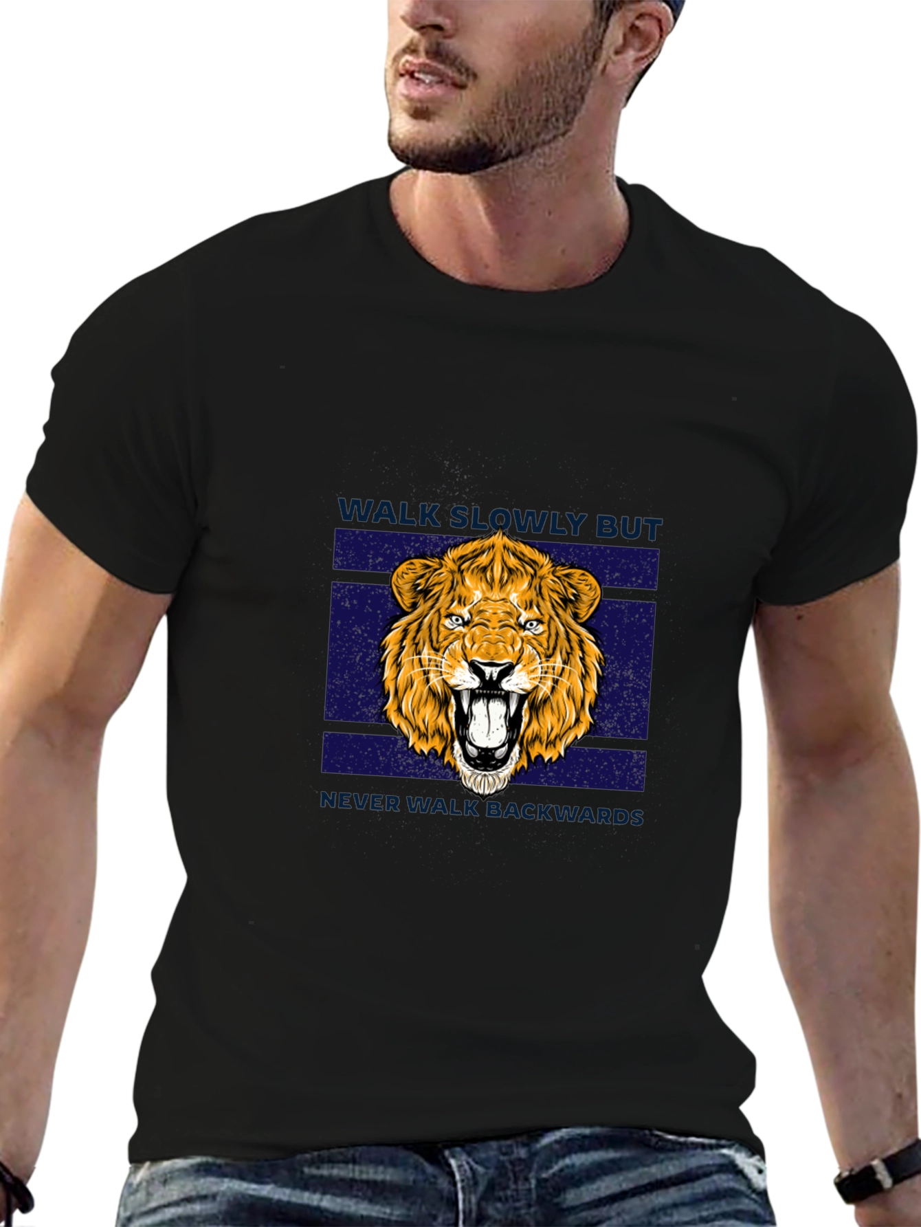 Walk Slowly Lion Graphic Tee