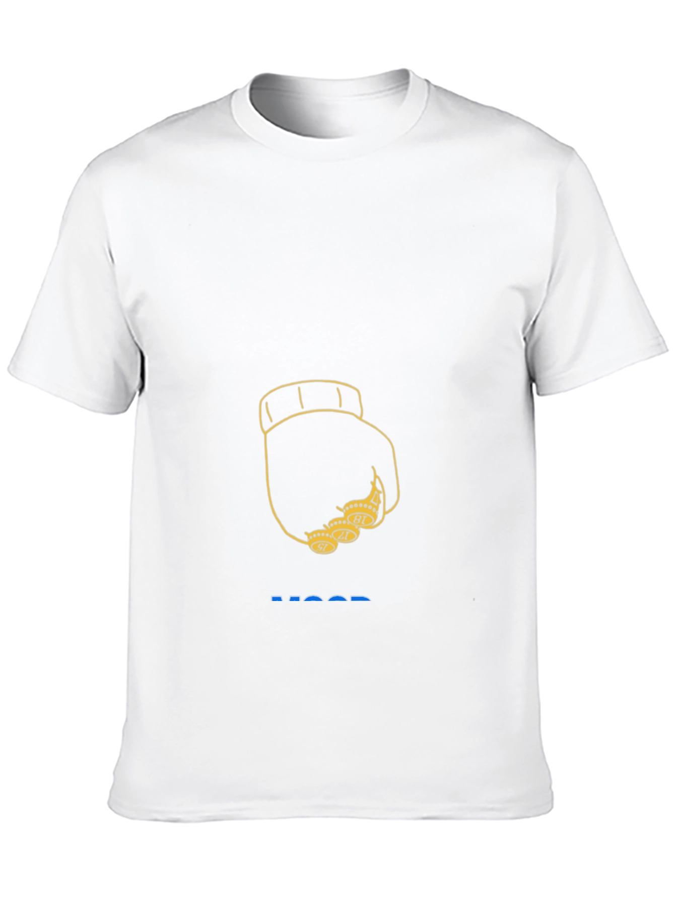 Black T-Shirt with Fist & Rings Design