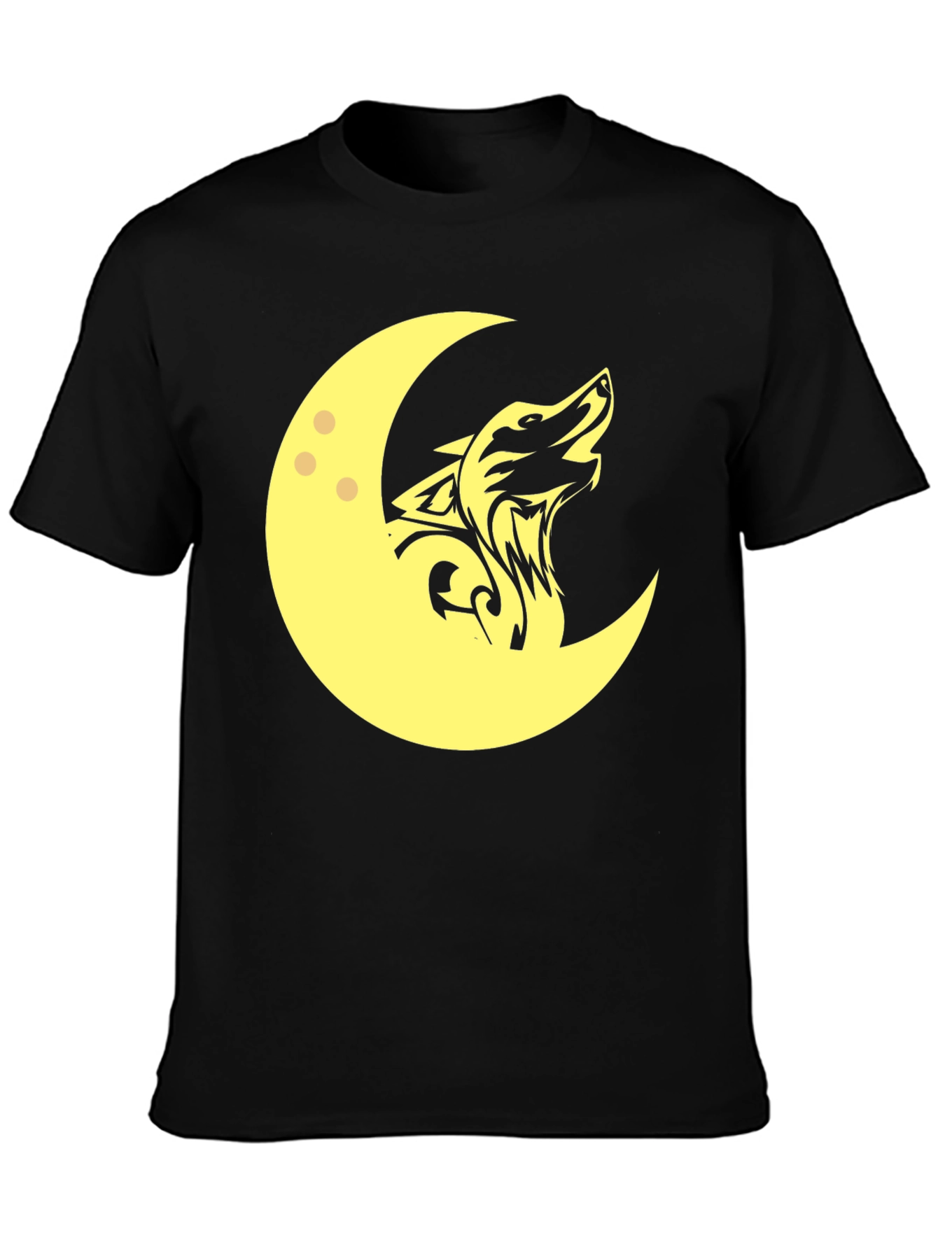 Wolf Moon Graphic T-Shirt - Black
