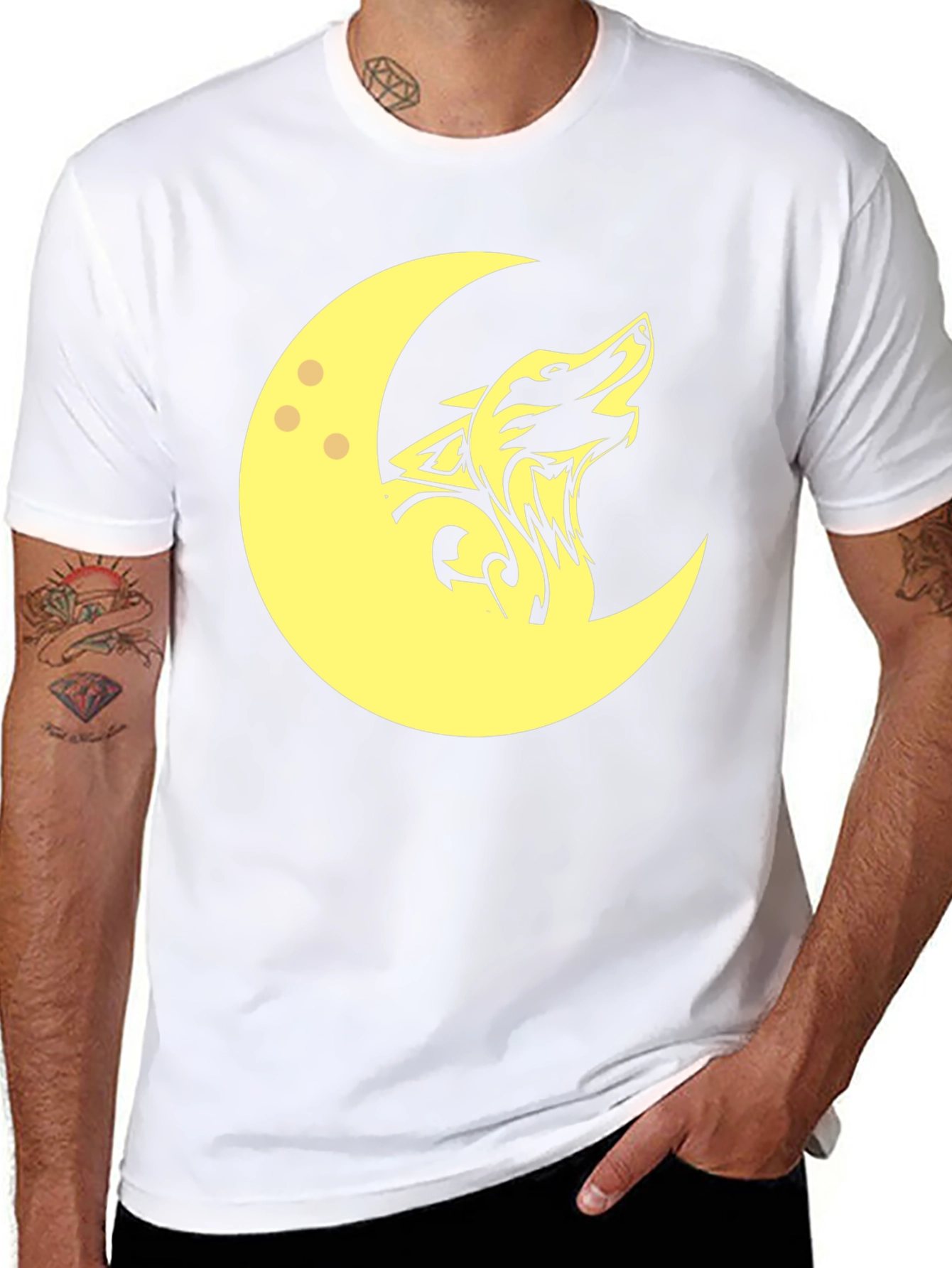 Wolf Moon Graphic T-Shirt - Black