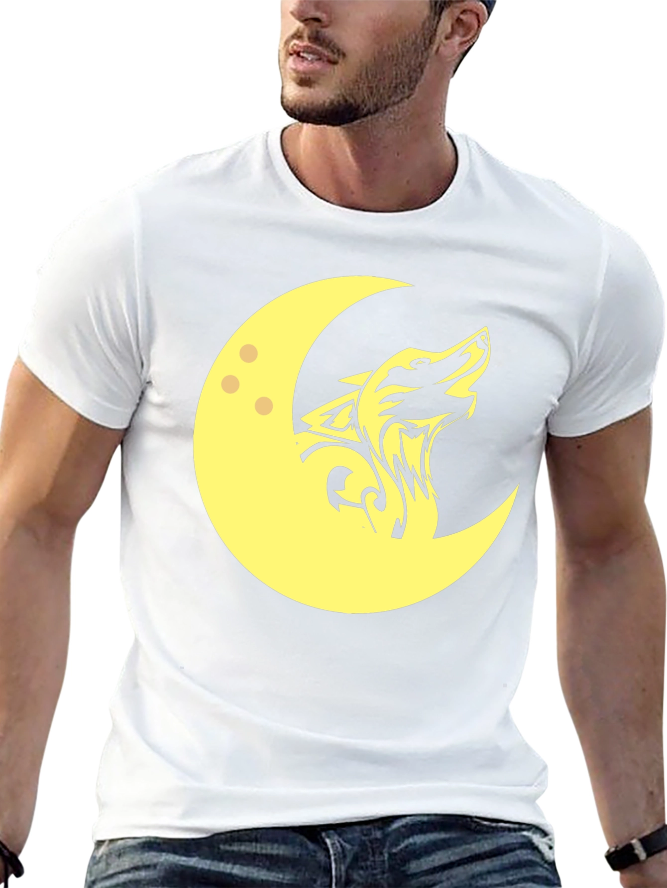 Wolf Moon Graphic T-Shirt - Black