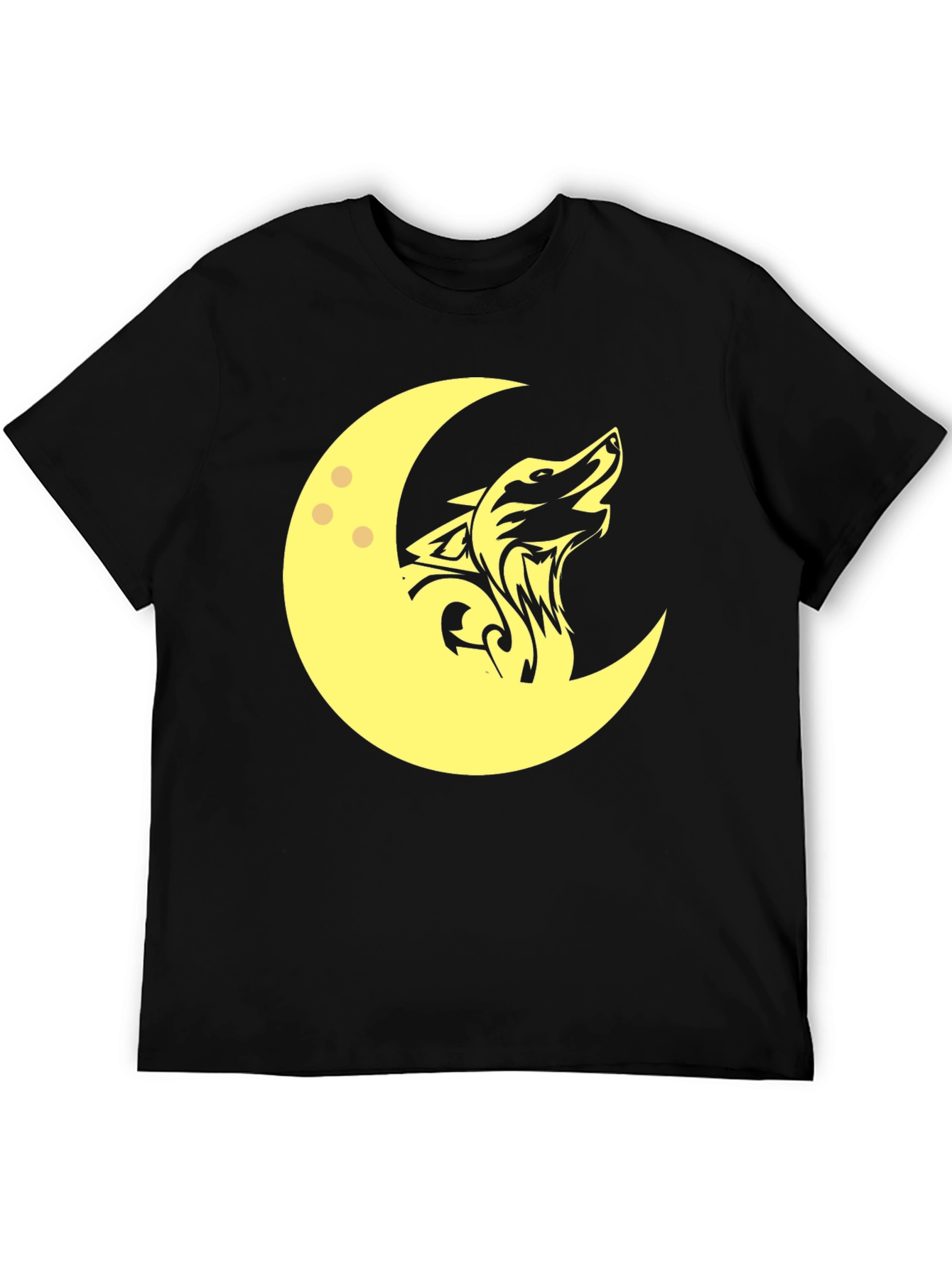 Wolf Moon Graphic T-Shirt - Black