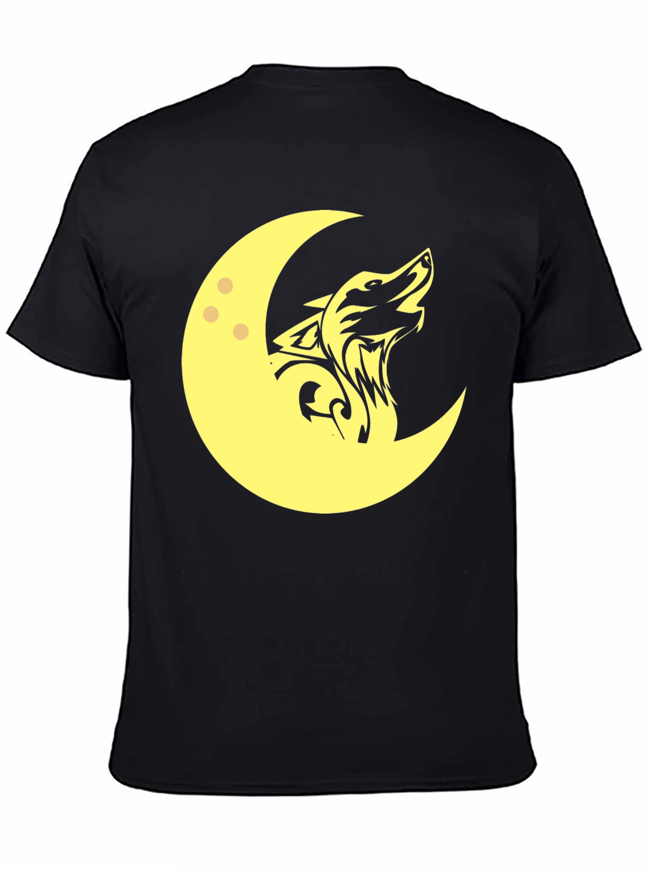Wolf Moon Graphic T-Shirt - Black