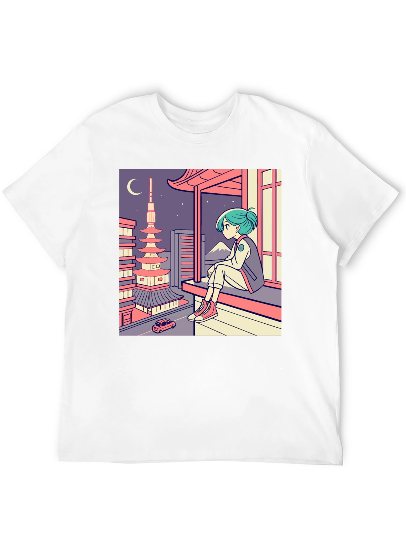 Anime Girl Japan Landscape T-Shirt