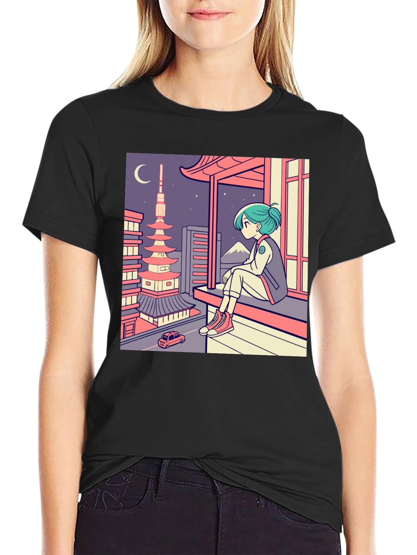 Anime Girl Japan Landscape T-Shirt