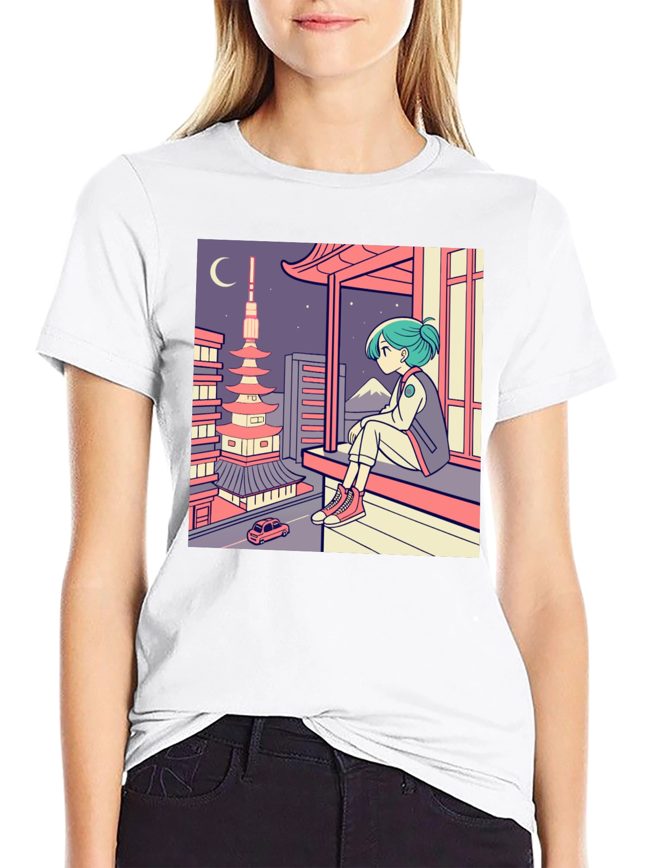 Anime Girl Japan Landscape T-Shirt
