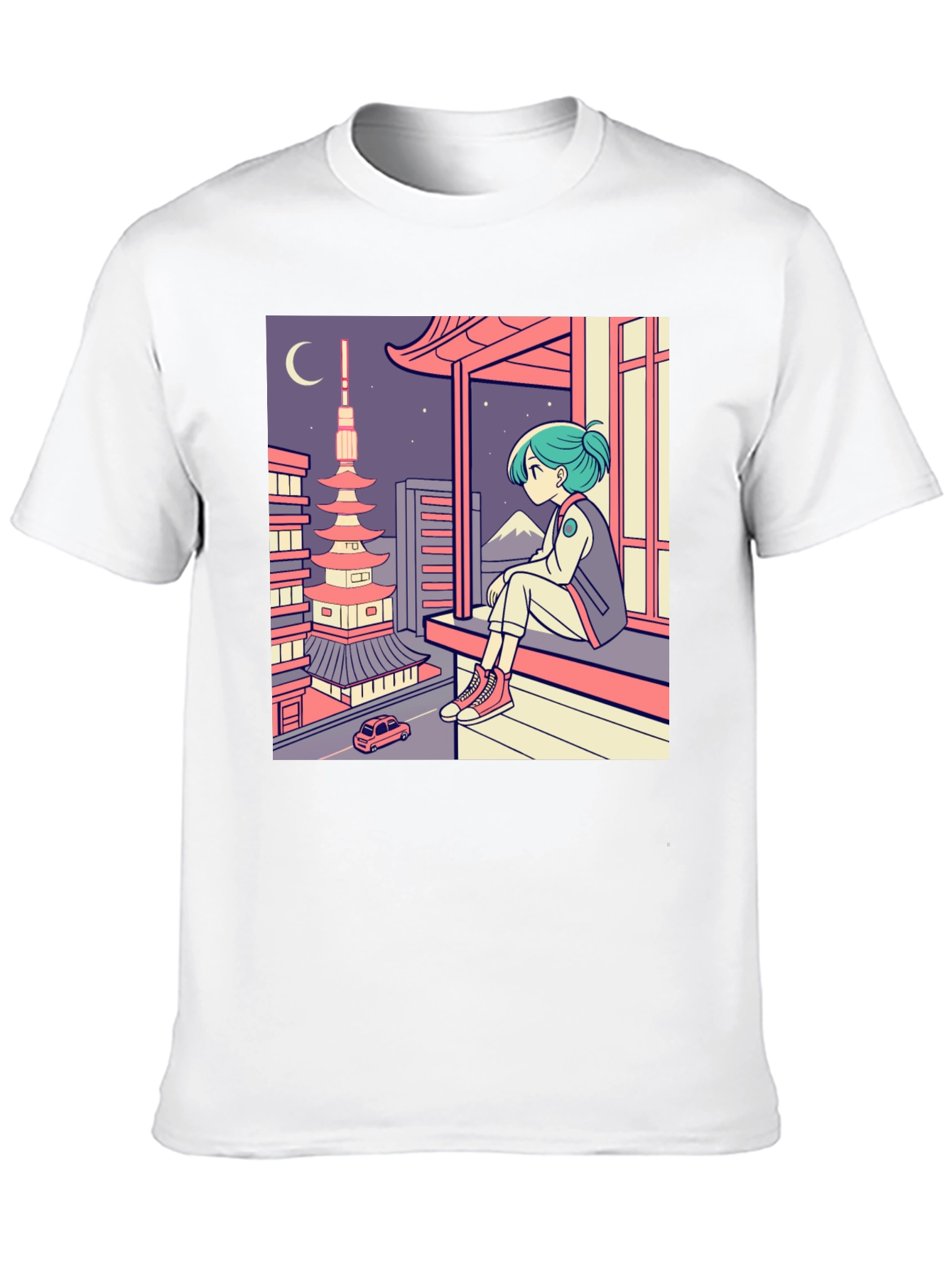 Anime Girl Japan Landscape T-Shirt
