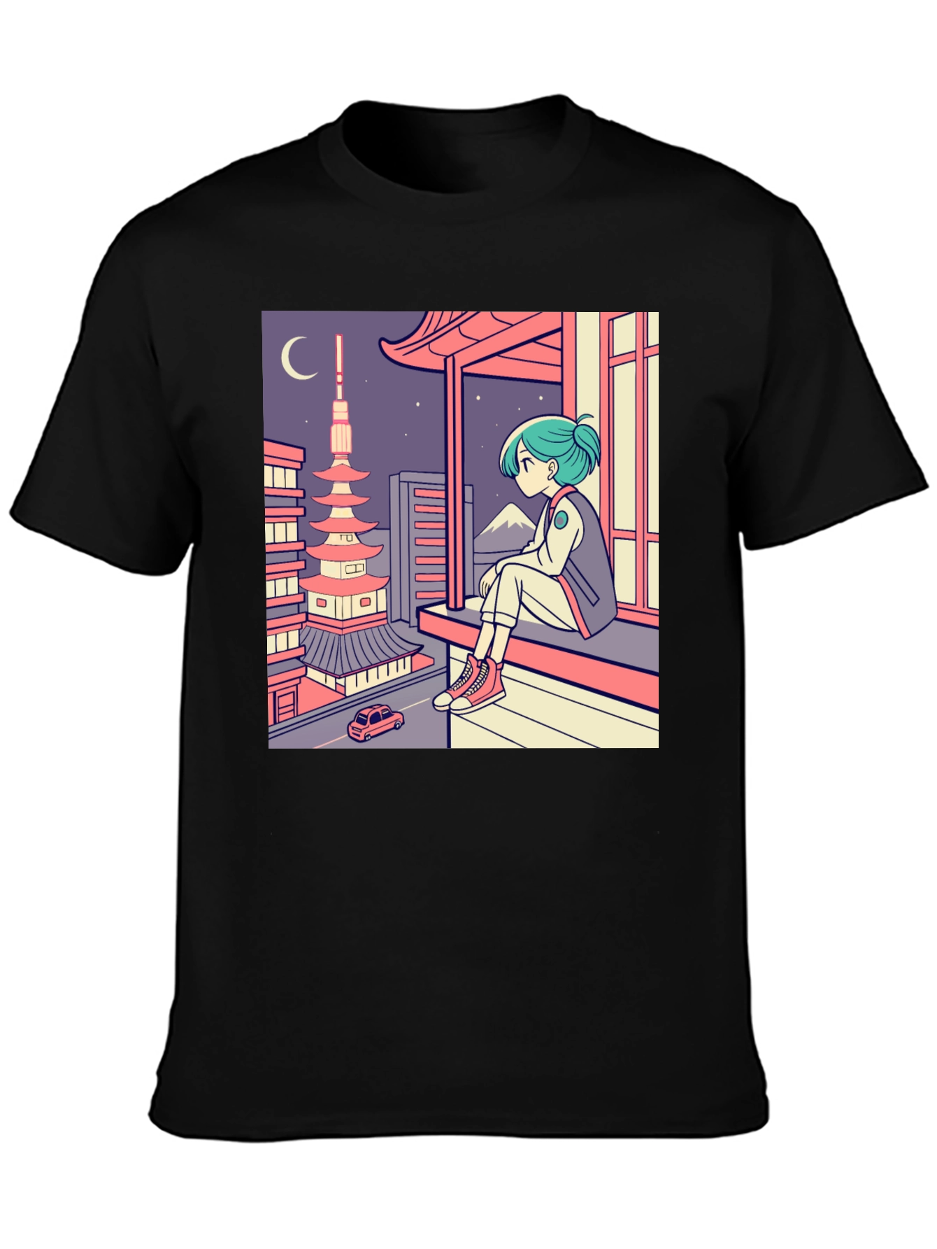 Anime Girl Japan Landscape T-Shirt