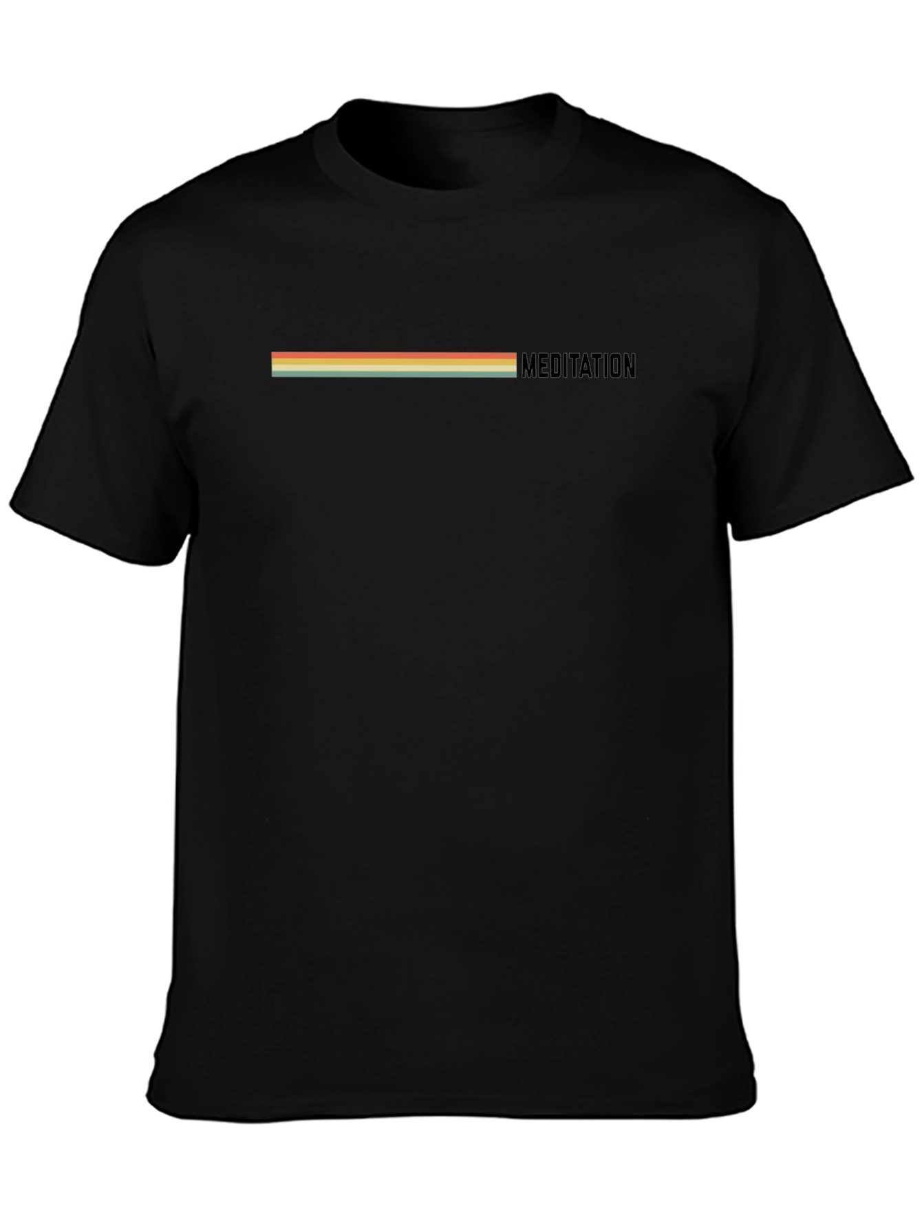 Meditation Retro Stripe Graphic T-Shirt