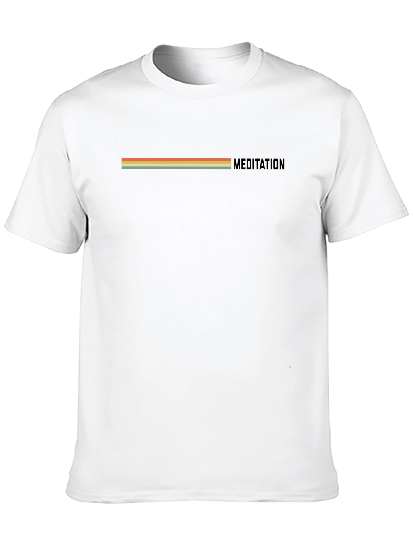 Meditation Retro Stripe Graphic T-Shirt