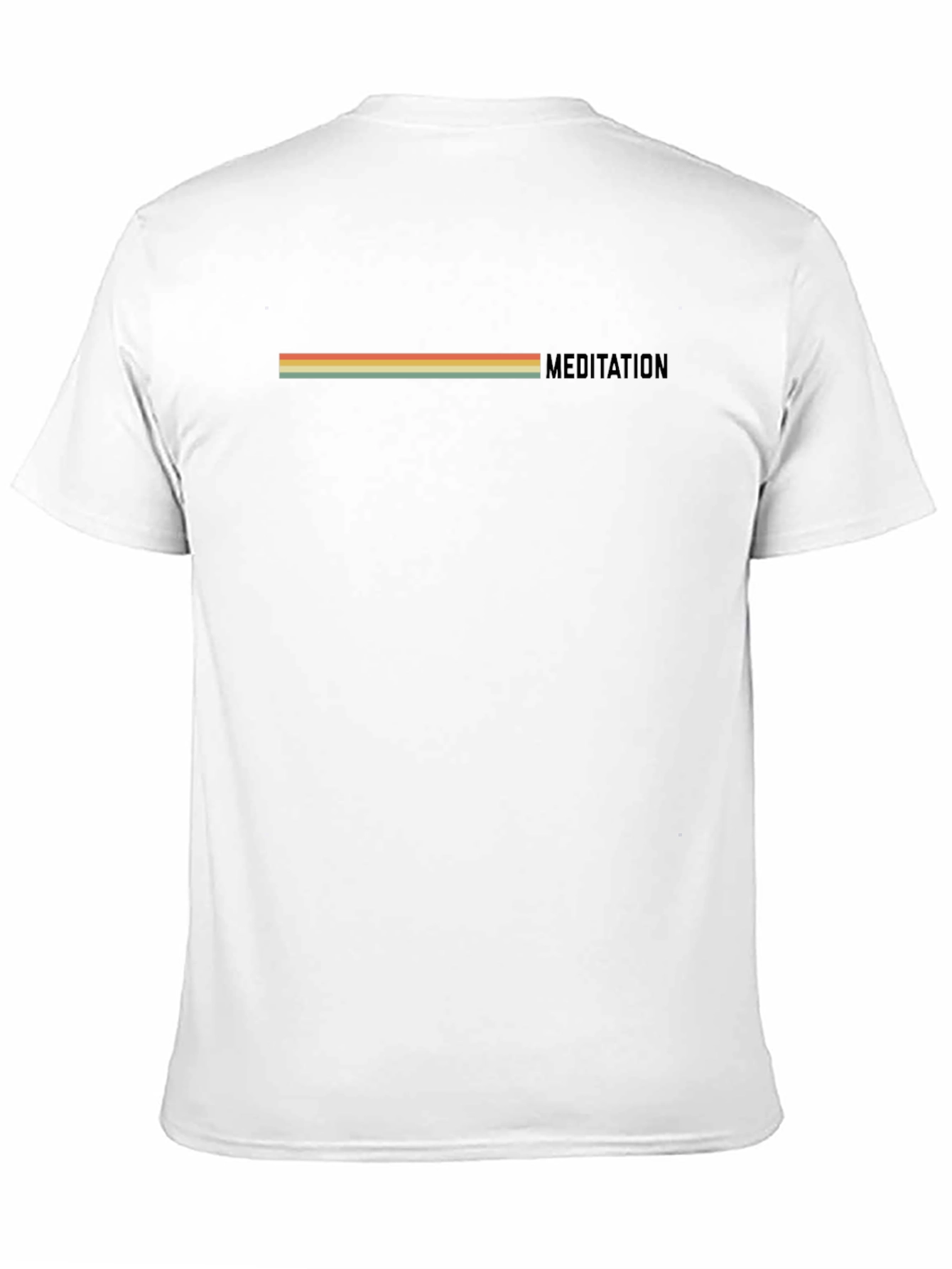 Meditation Retro Stripe Graphic T-Shirt