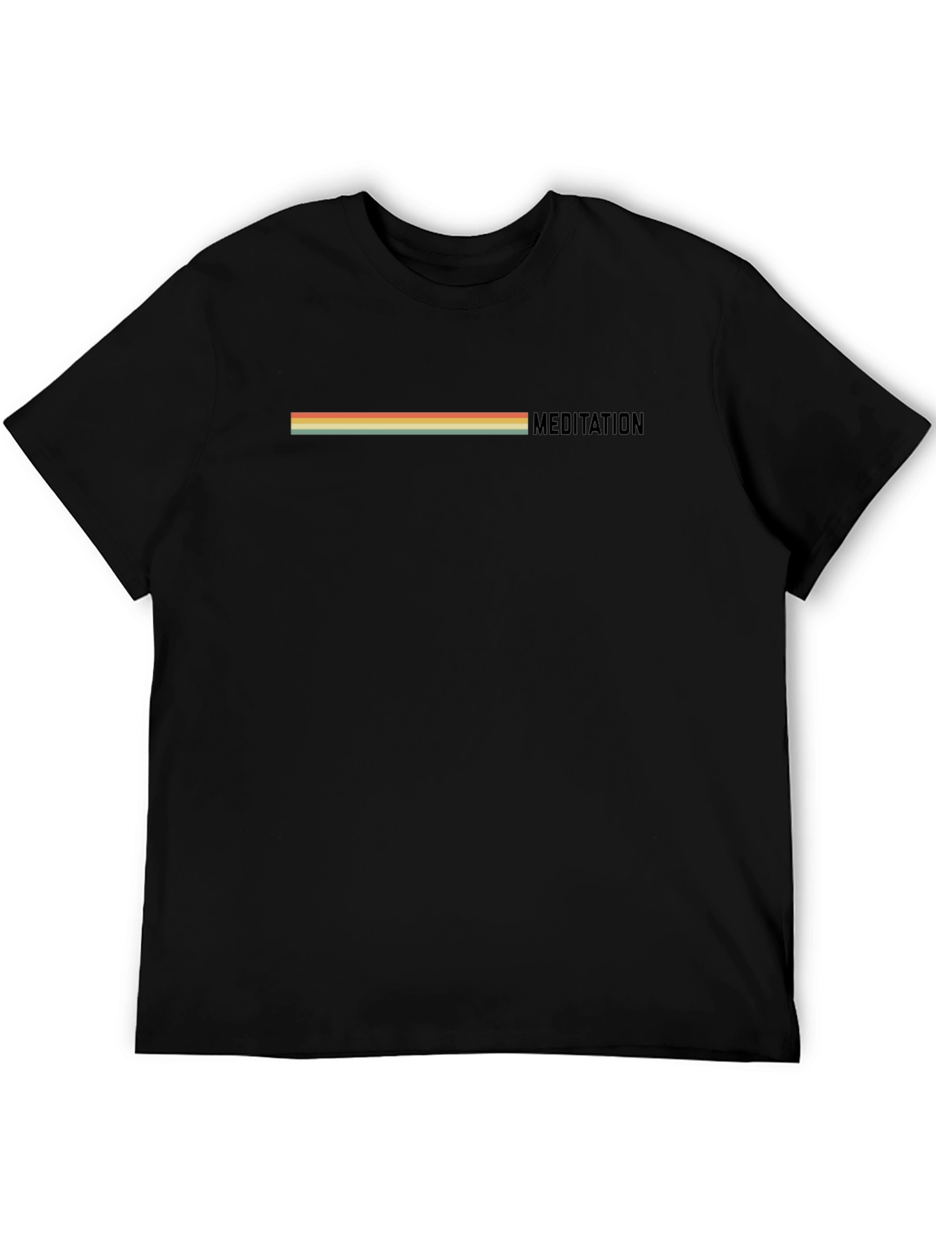 Meditation Retro Stripe Graphic T-Shirt
