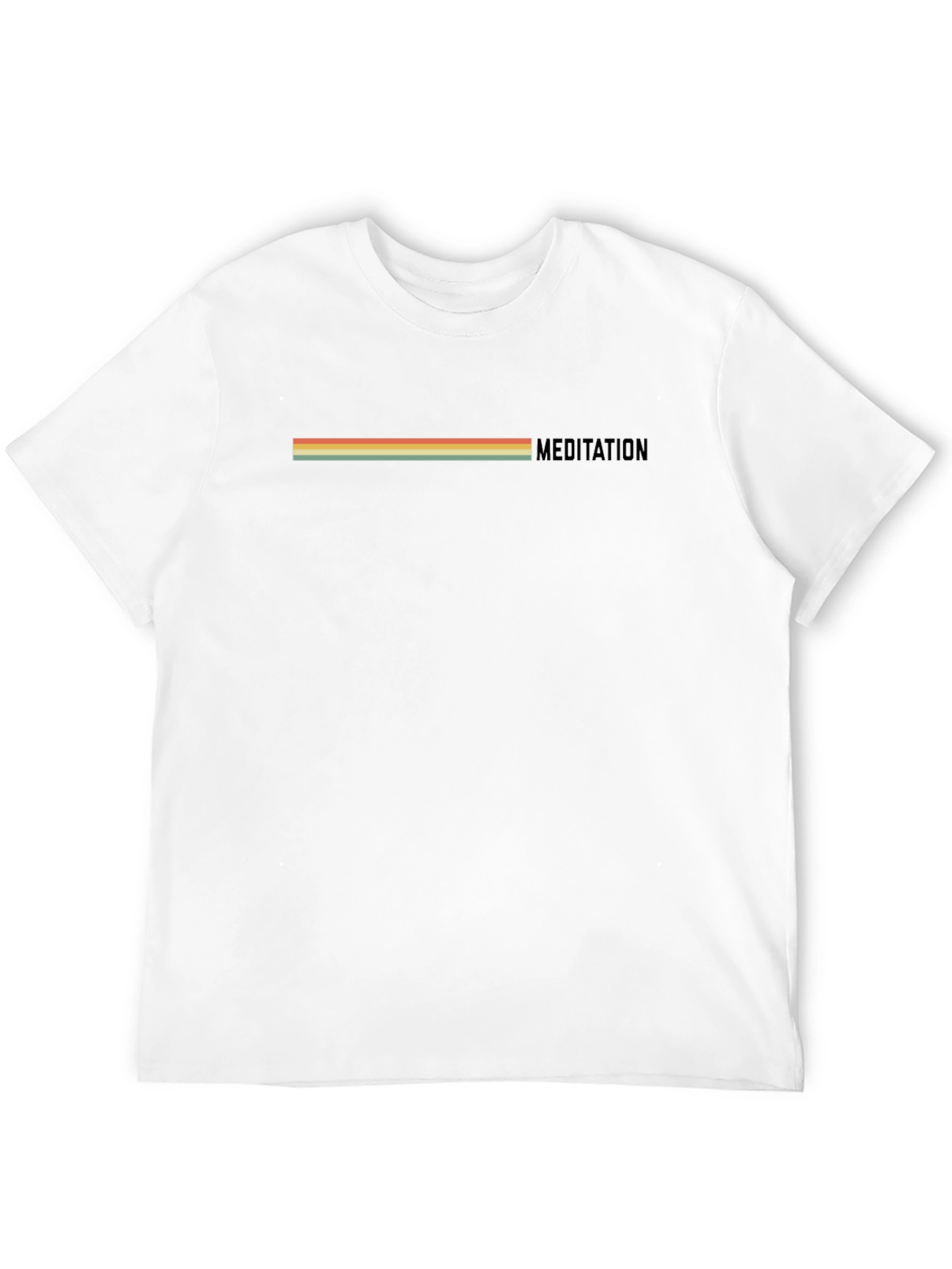 Meditation Retro Stripe Graphic T-Shirt