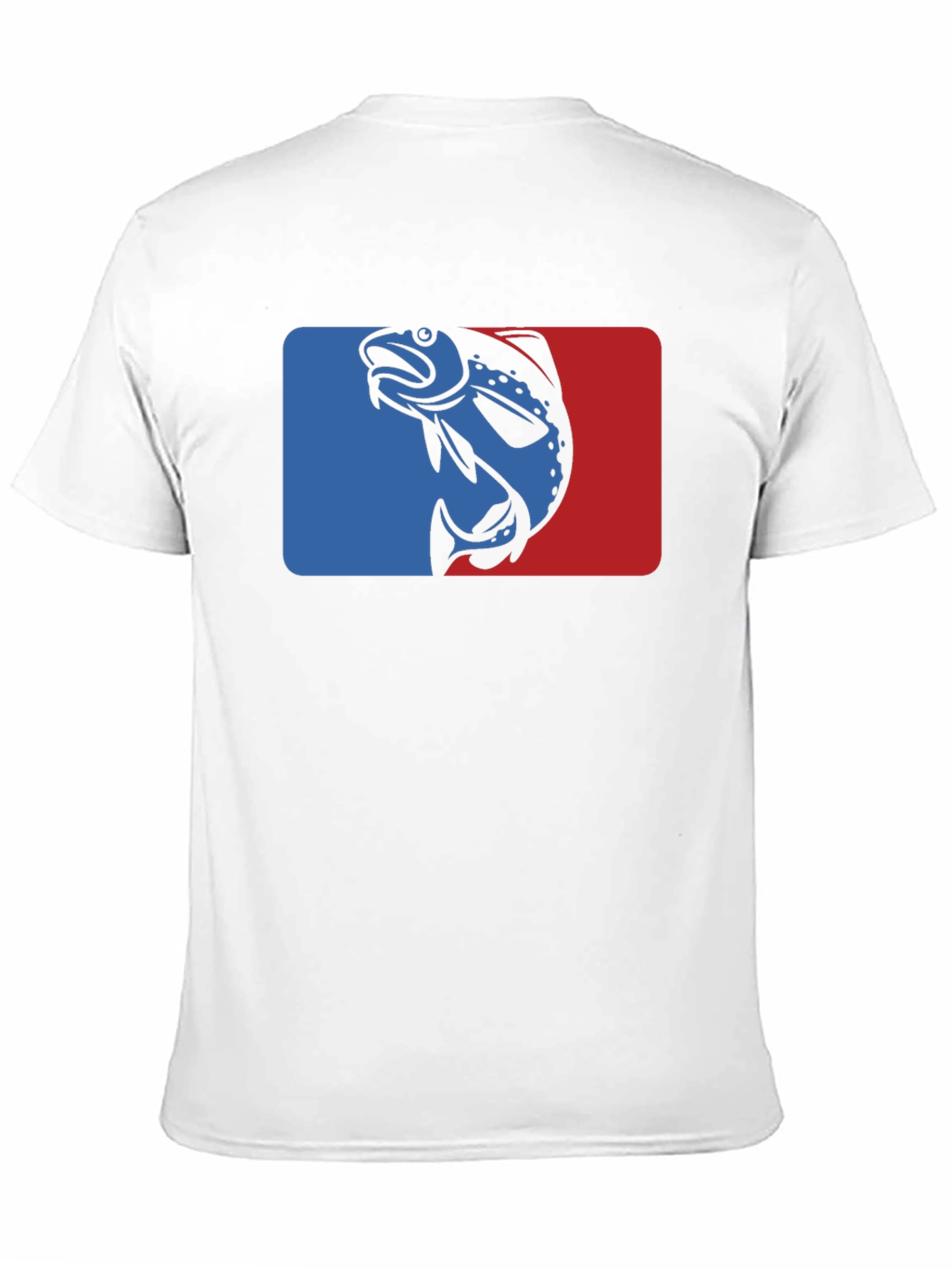 Retro Fish Graphic T-Shirt - Blue and Red Design