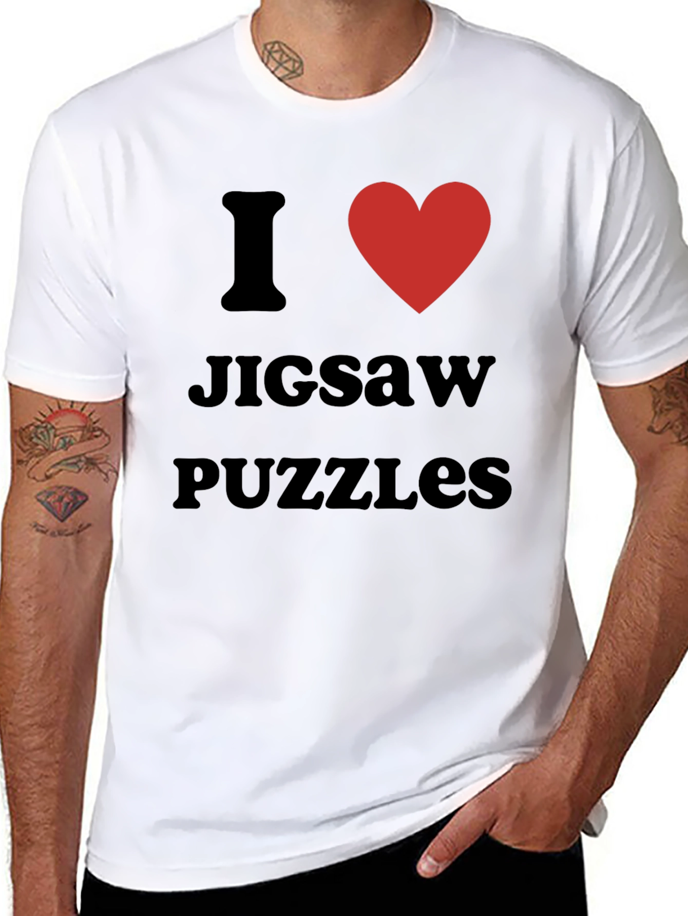 I Love Jigsaw Puzzles Graphic Tee