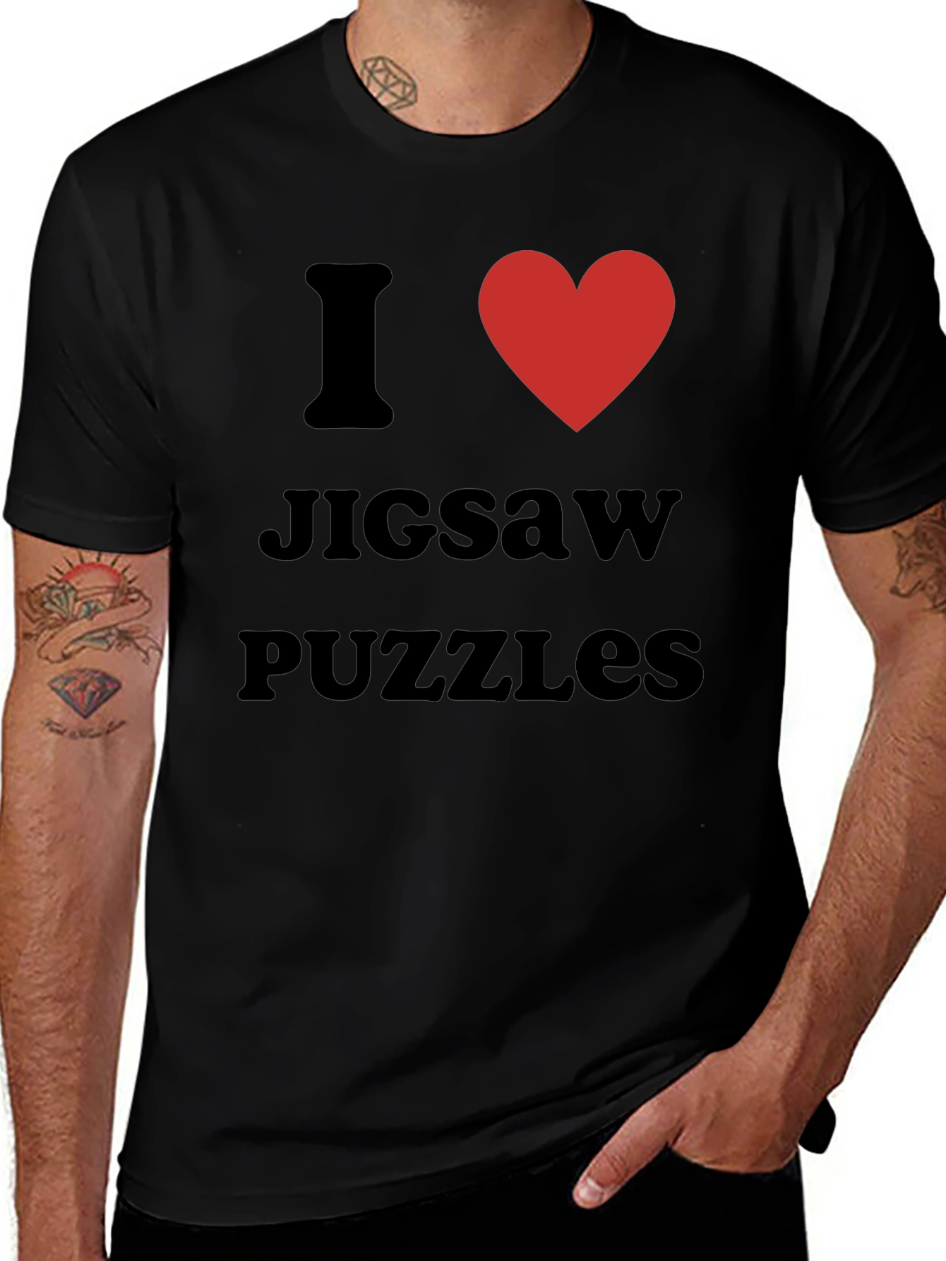 I Love Jigsaw Puzzles Graphic Tee