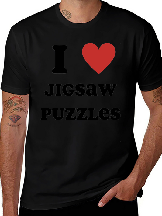 I Love Jigsaw Puzzles Graphic Tee