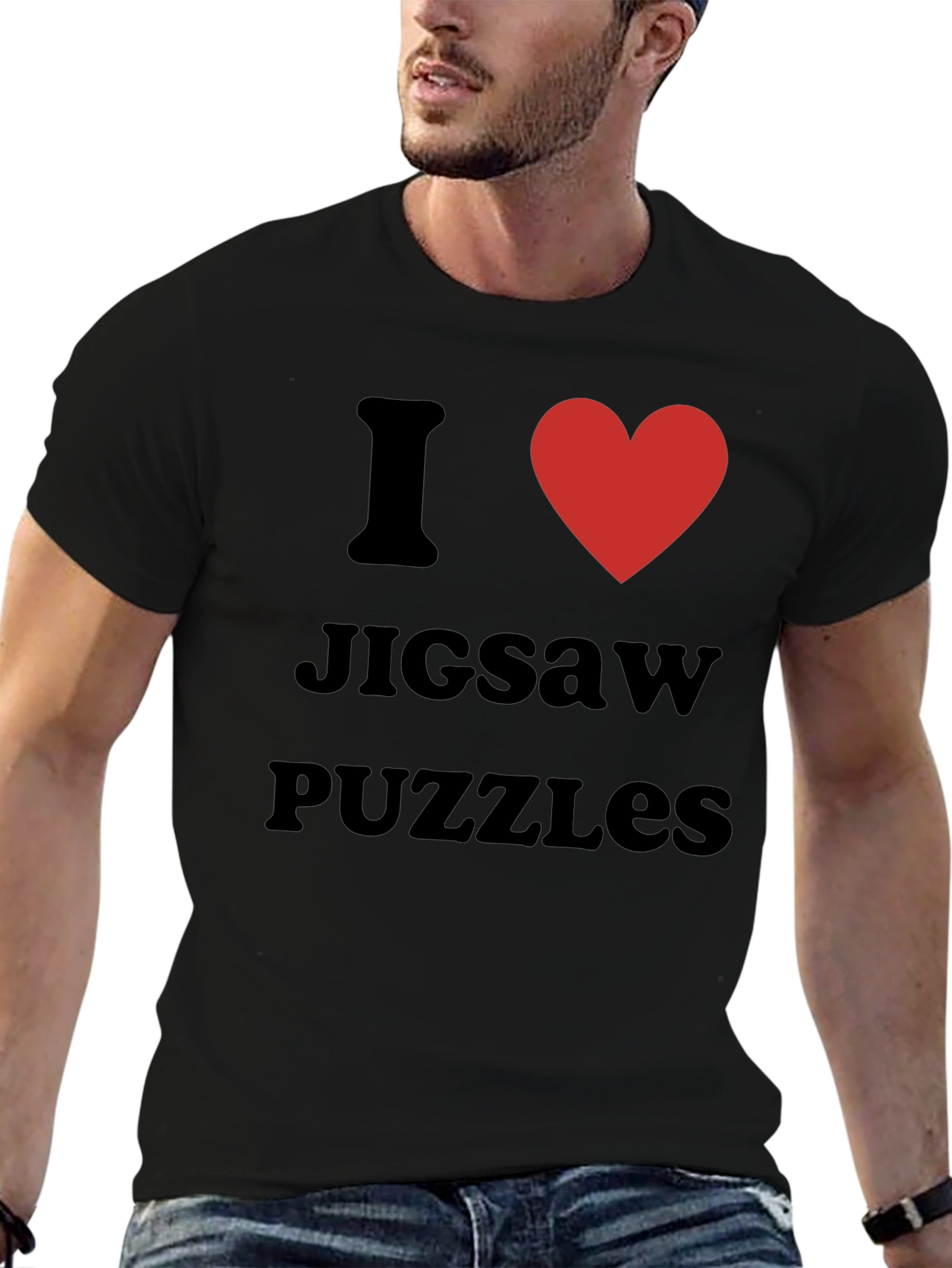 I Love Jigsaw Puzzles Graphic Tee