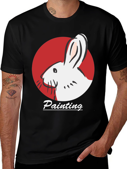 Rabbit Painting T-Shirt - Artistic Design