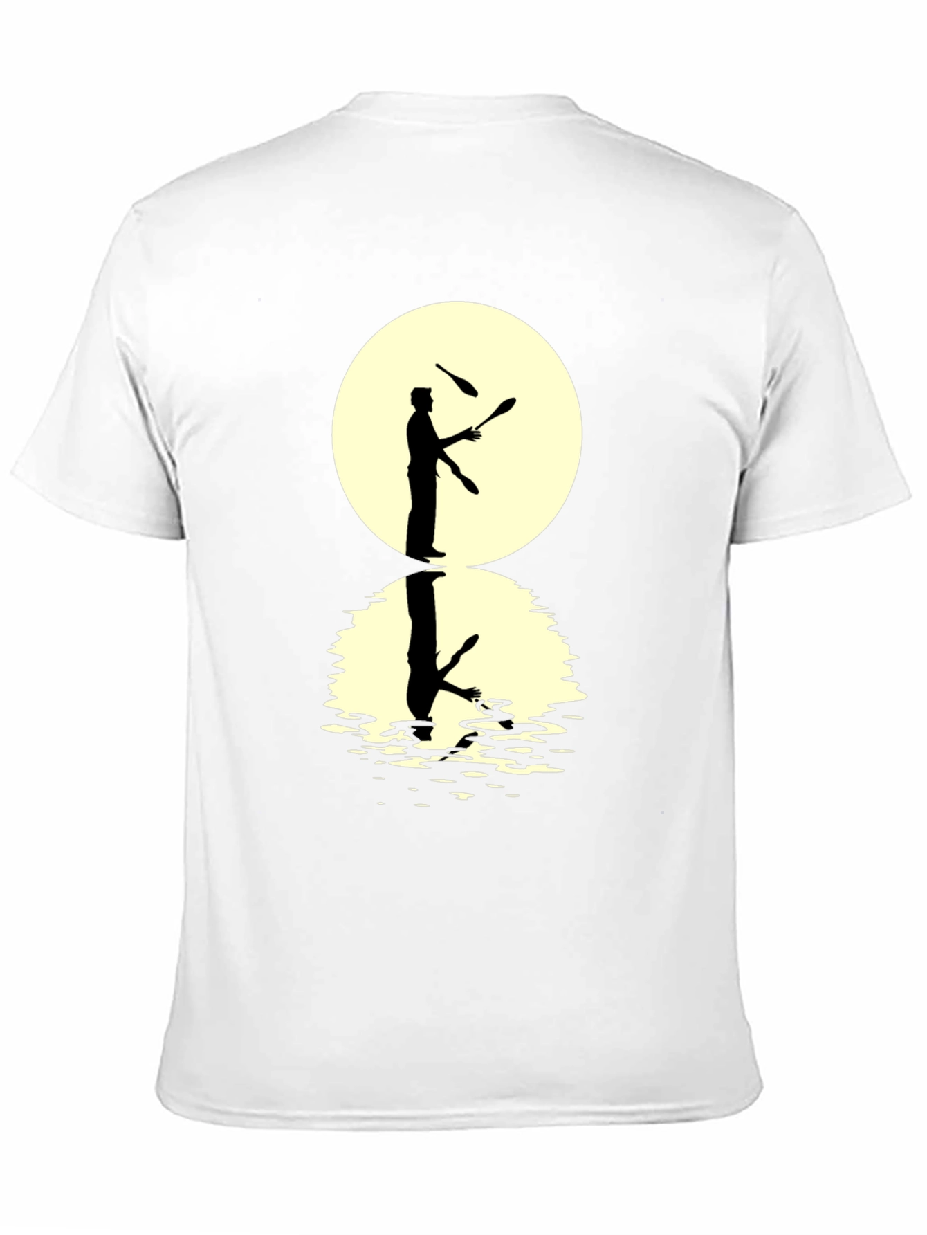 Juggler Silhouette Graphic Black T-Shirt