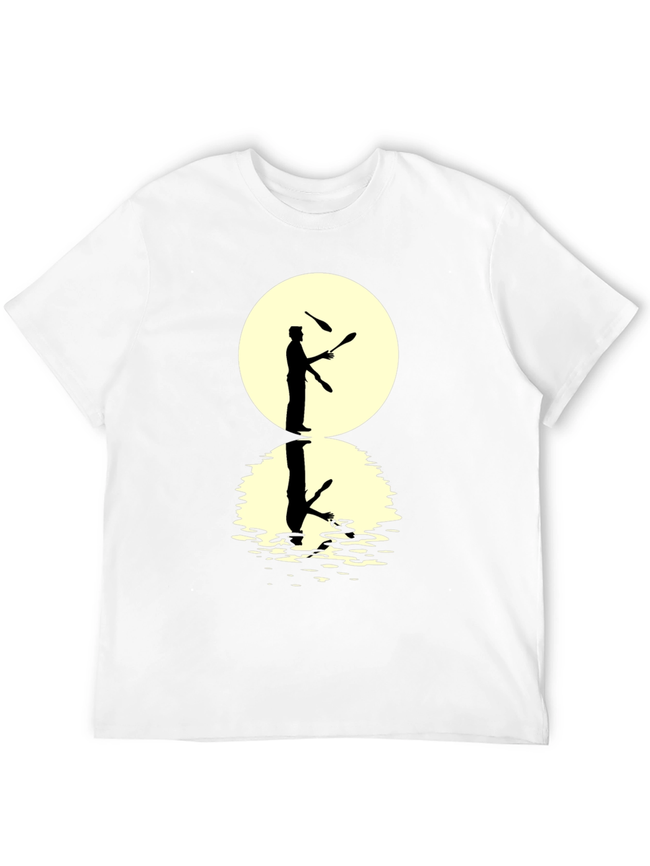 Juggler Silhouette Graphic Black T-Shirt