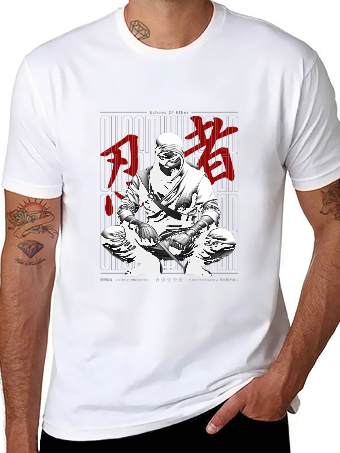 Echoes of Ether Ninja Graphic T-Shirt