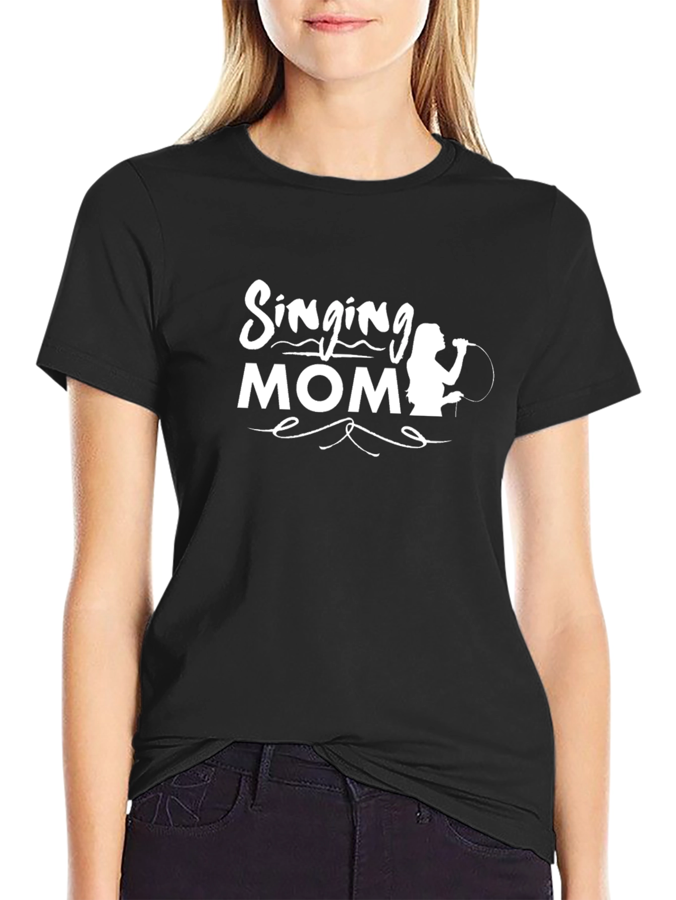 Singing Mom T-Shirt - Black Graphic Tee