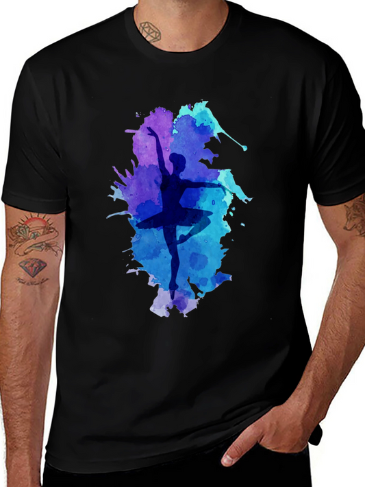 Ballerina Watercolor T-Shirt - Artsy Dance Tee