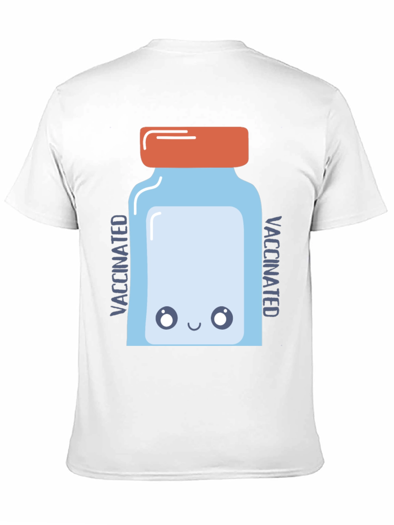Vaccinated Cartoon Vaccine Vial Graphic Tee