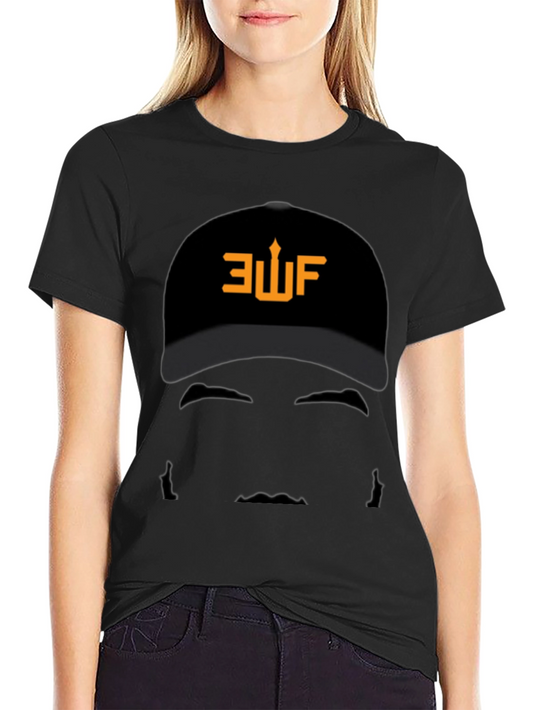 AUF Baseball Cap Graphic Black T-Shirt