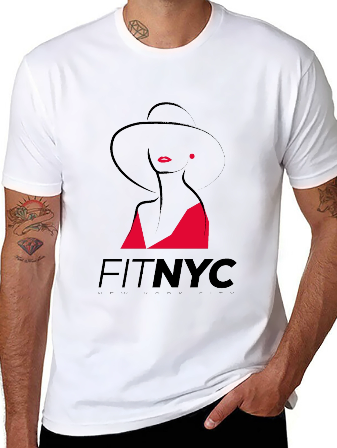 Elegant Woman Graphic Black T-Shirt