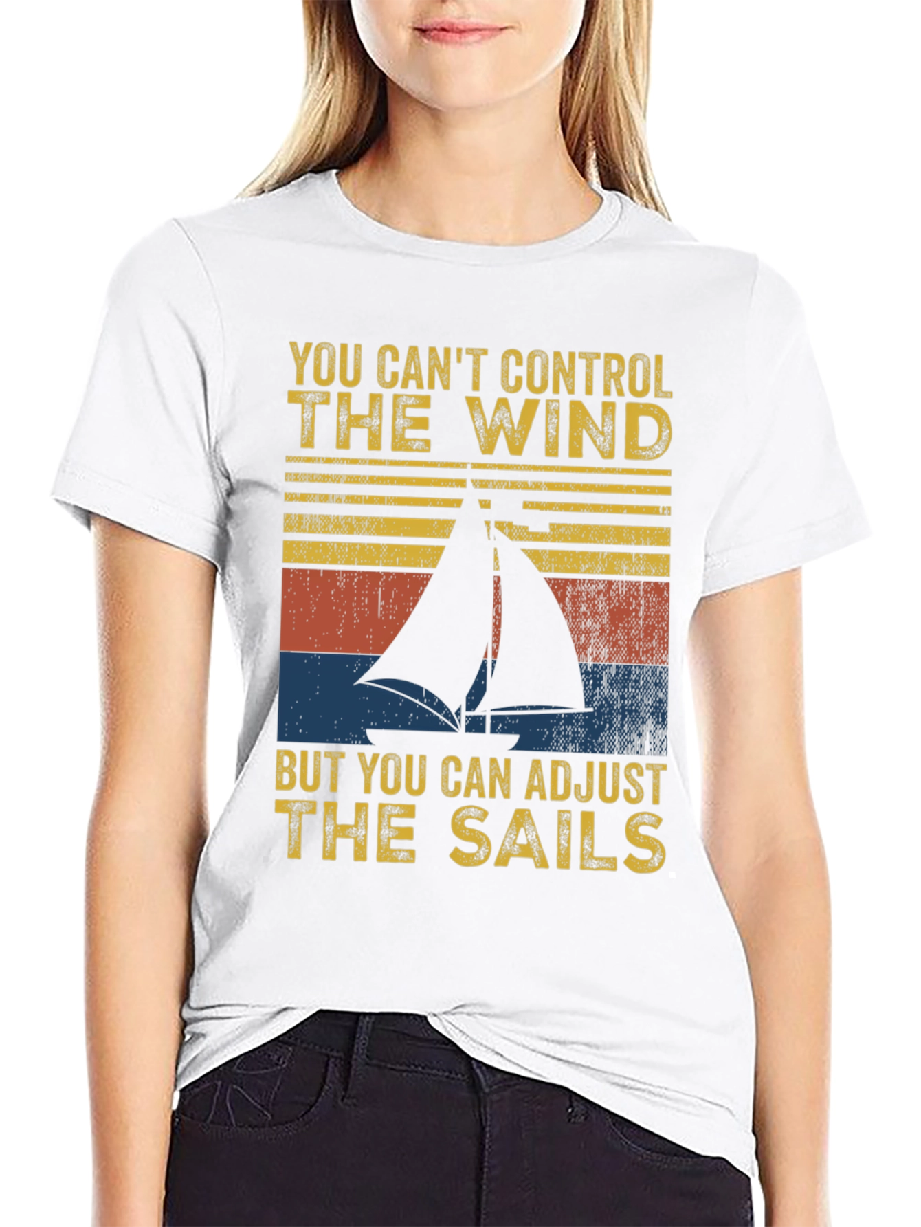 Sailing Quote T-Shirt - Adjust the Sails
