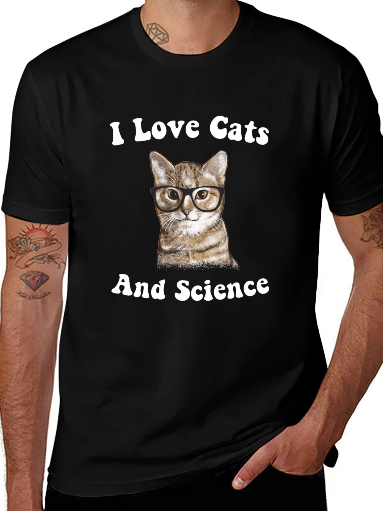 I Love Cats And Science T-Shirt