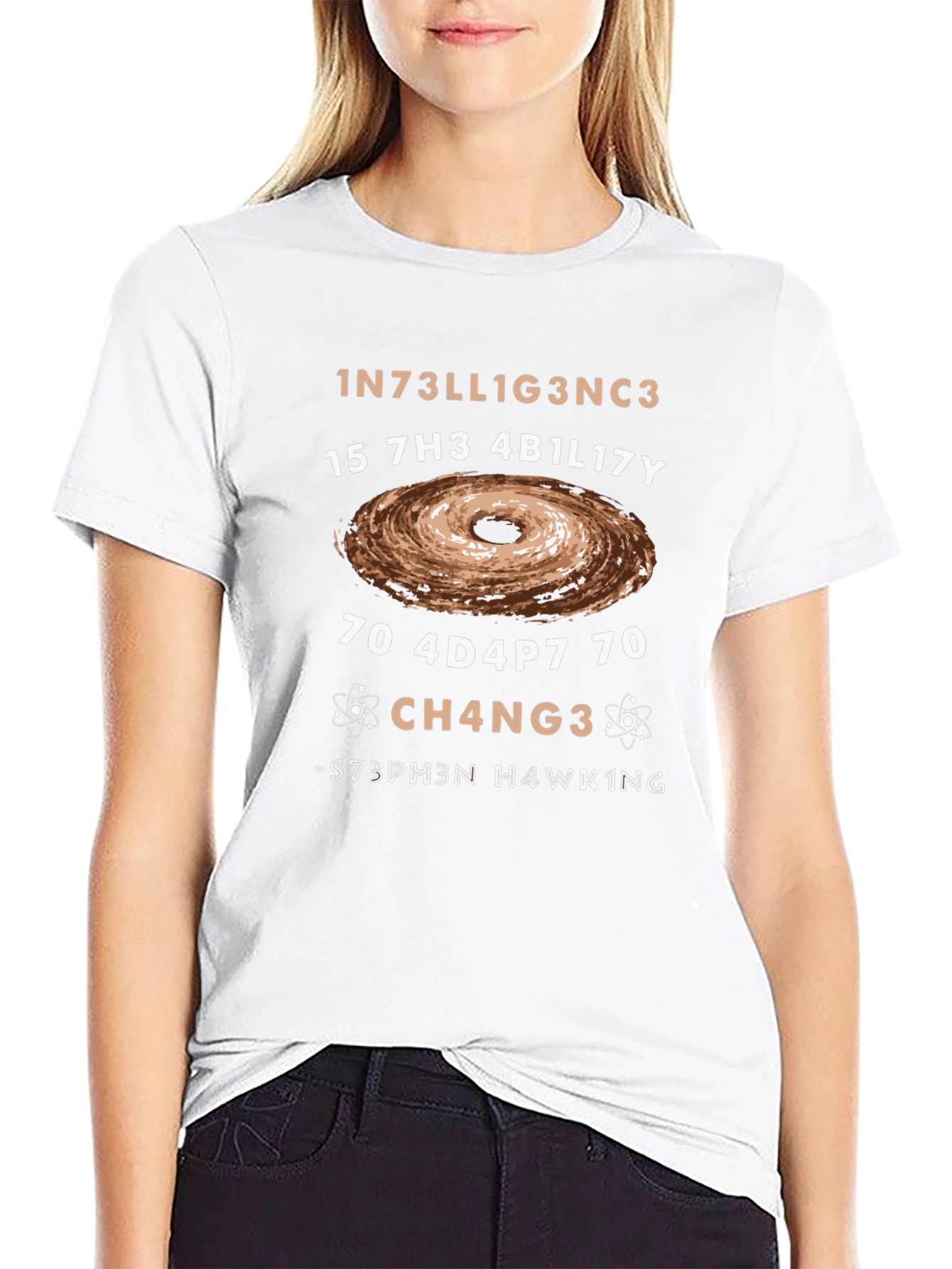 Intelligence Adapt Change Stephen Hawking Tee