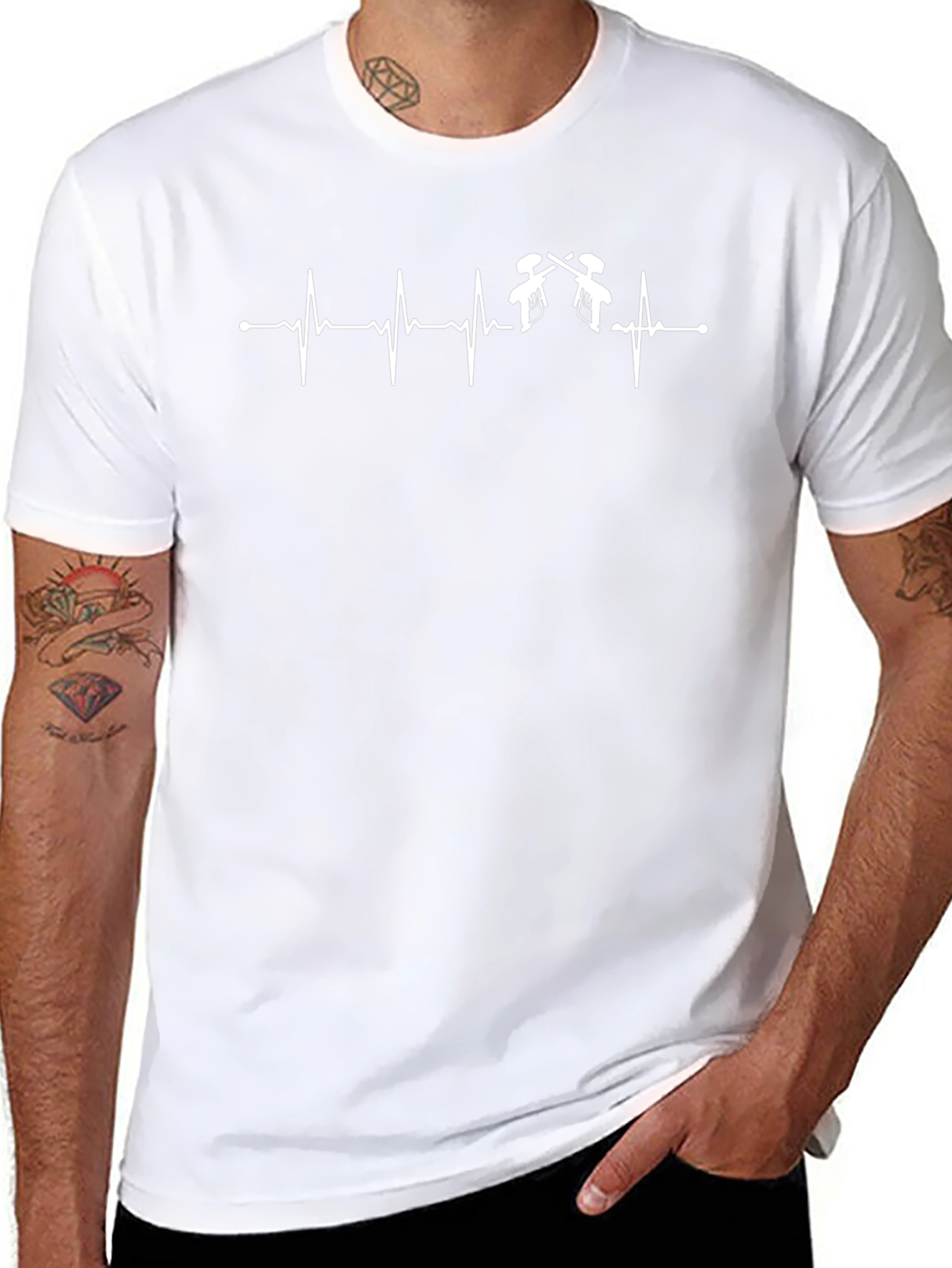 Paintball Heartbeat T-Shirt - Black Graphic Tee
