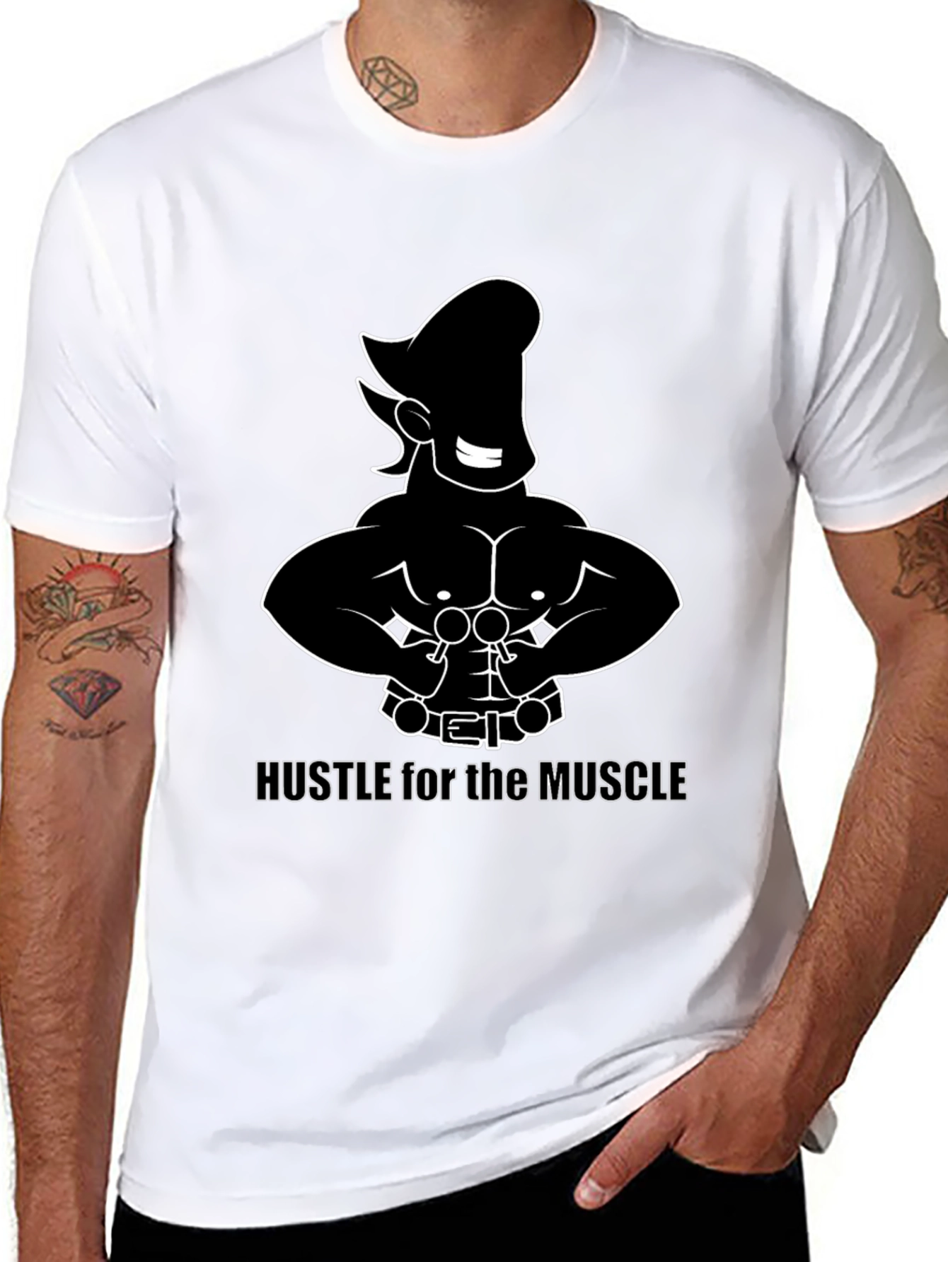 Hustle for the Muscle Graphic T-Shirt