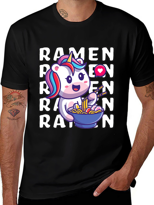 Ramen Unicorn Graphic Tee - Kawaii Foodie T-Shirt