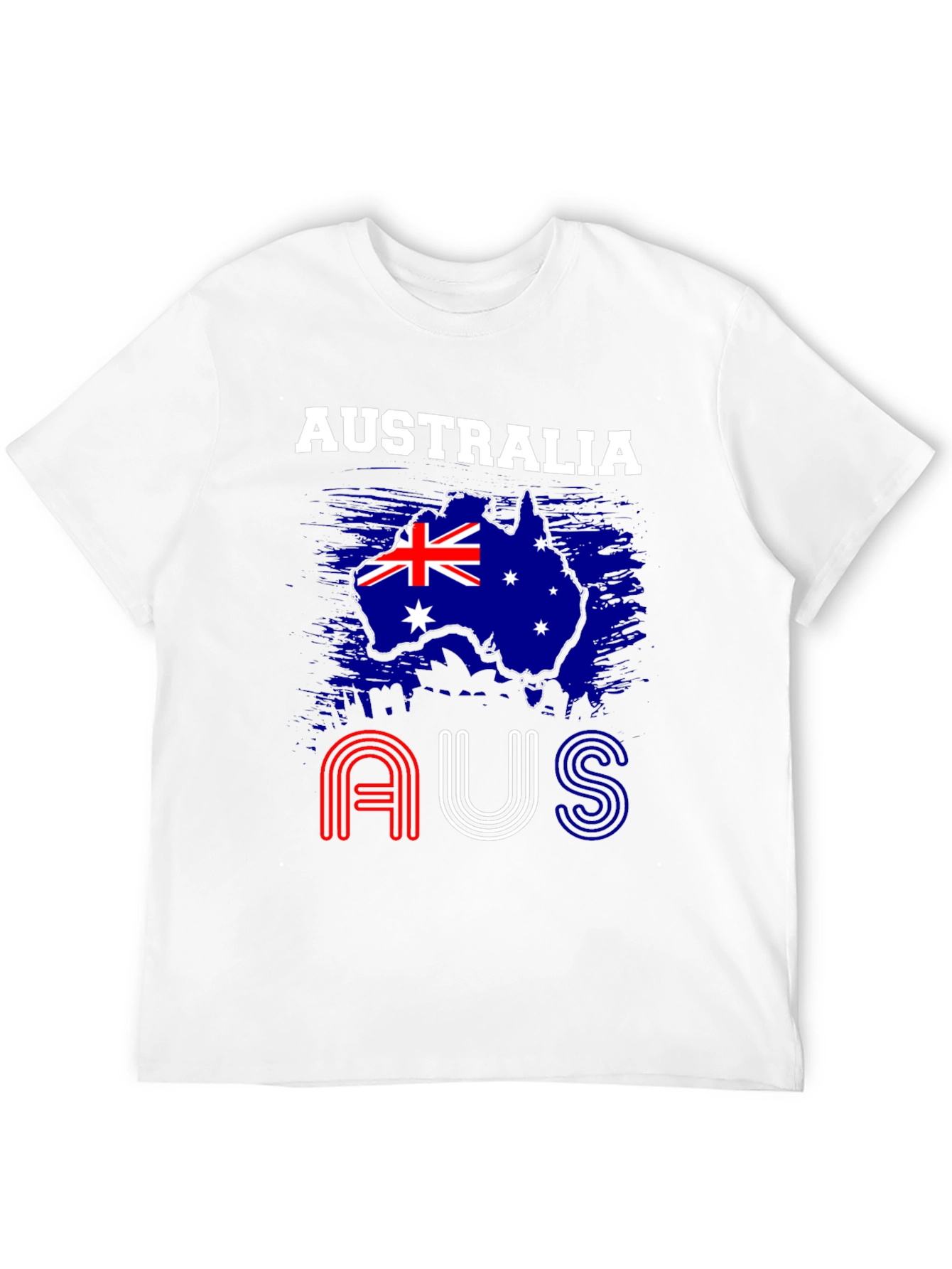 Australia Flag Graphic T-Shirt - Mens Black Tee