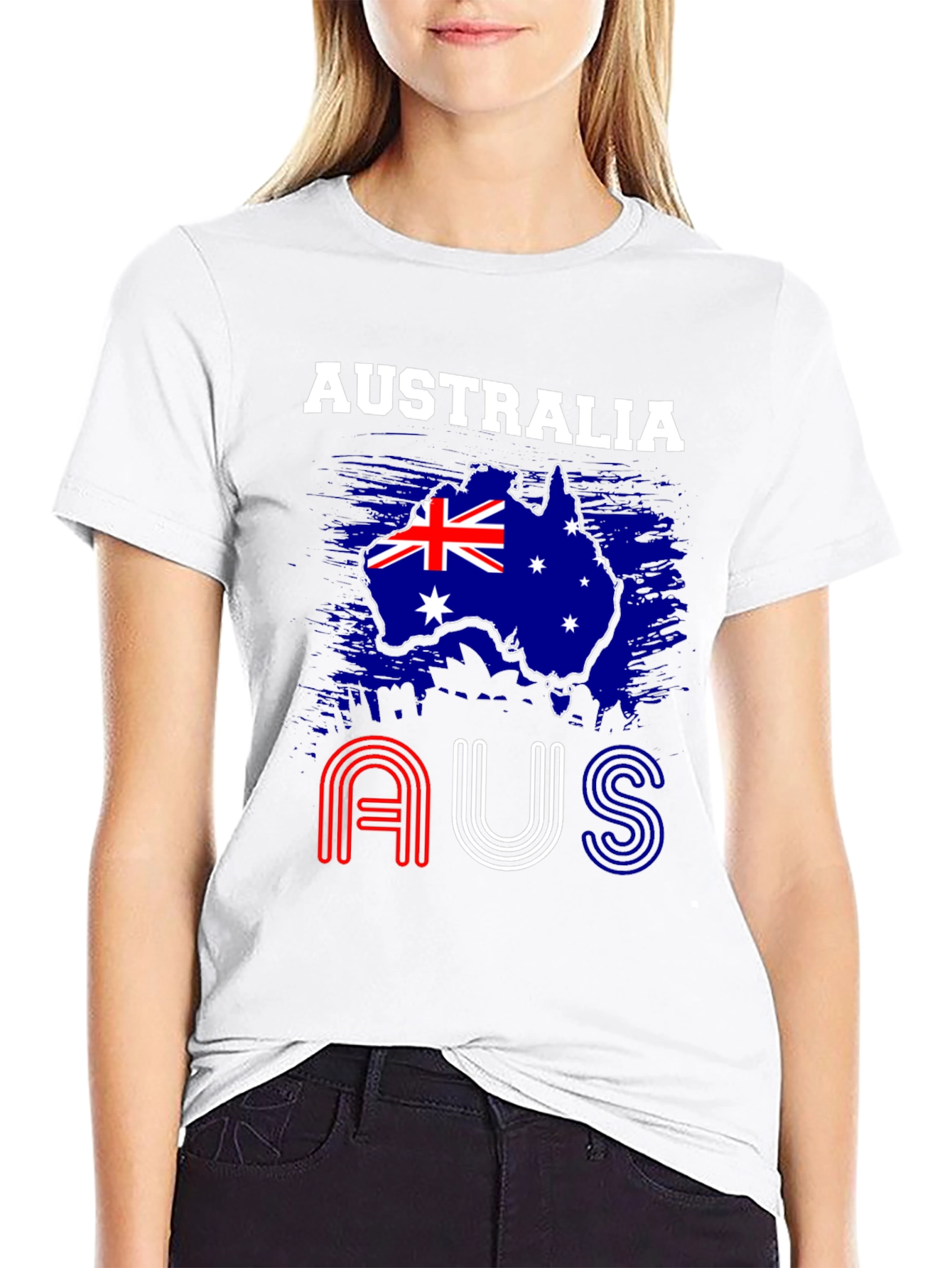 Australia Flag Graphic T-Shirt - Mens Black Tee